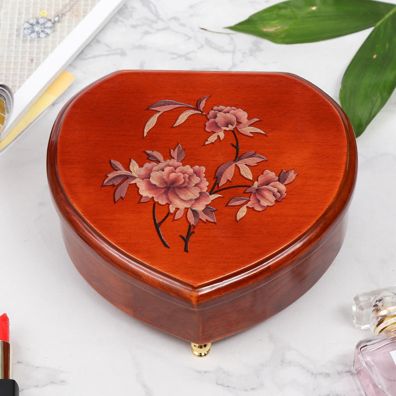 European Fashion Wooden Jewelry Music Box