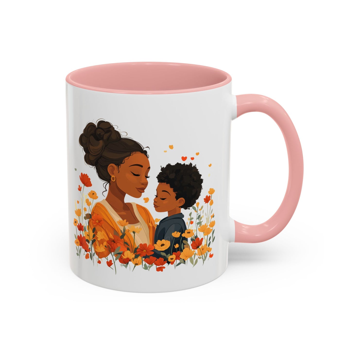 Warm Embrace Floral Coffee Mug - Perfect Gift for Moms, Mother's Day, Family Love, Cozy Mornings, Mom and Child Duo