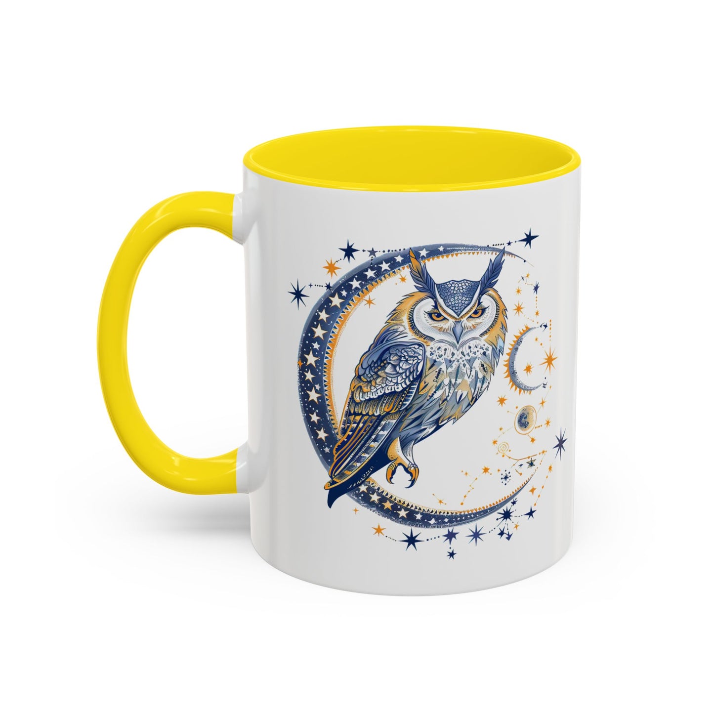 Celestial Owl Coffee Mug | Starry Night Mug, Astrology Gift, Owl Lover Cup, Unique Drinking Vessel, Enchanted Home Decor