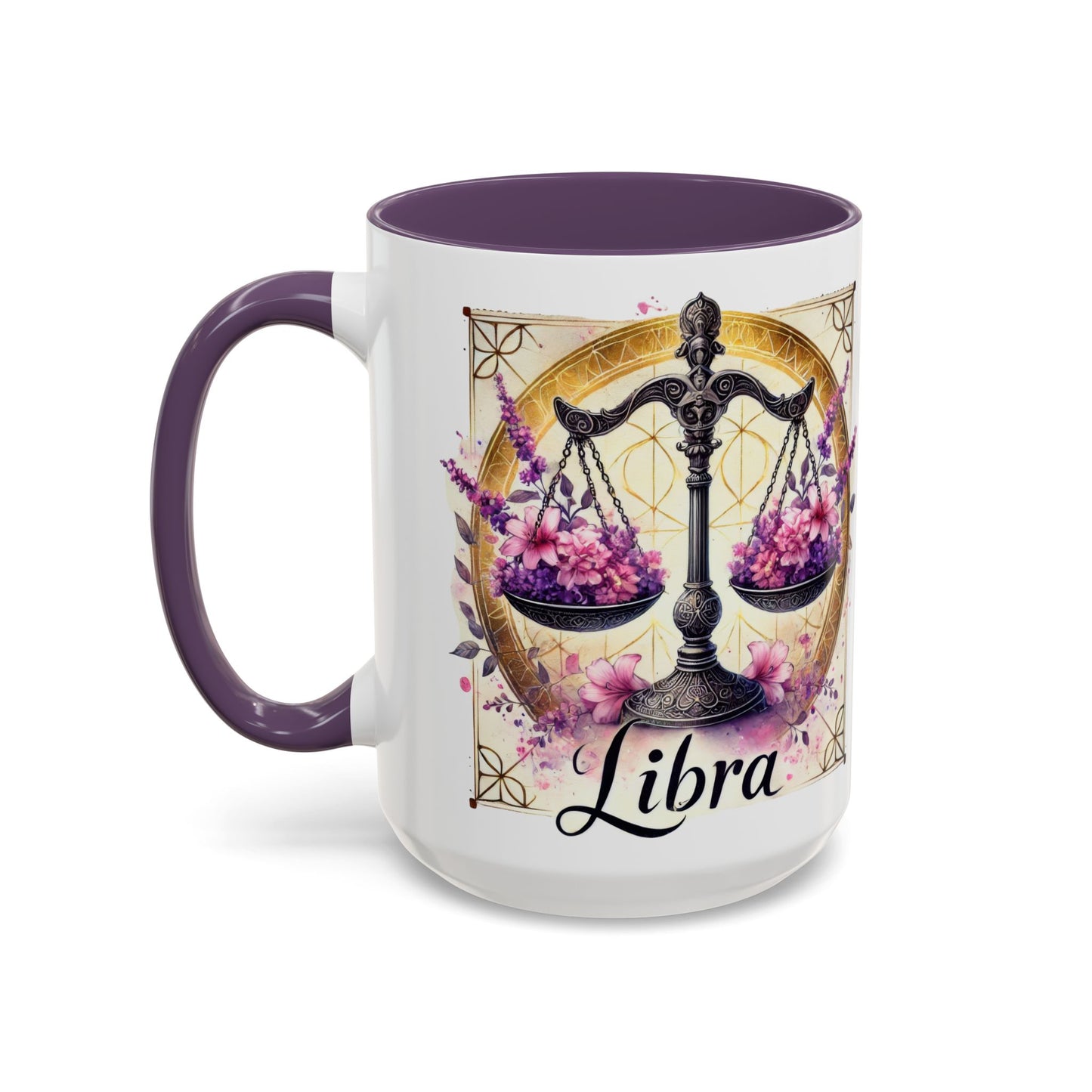 Libra Zodiac Accent Coffee Mug, Horoscope Gift for Astrology Lovers, Cute Libra Decor, Personalized Drinkware, Birthday Gift Idea