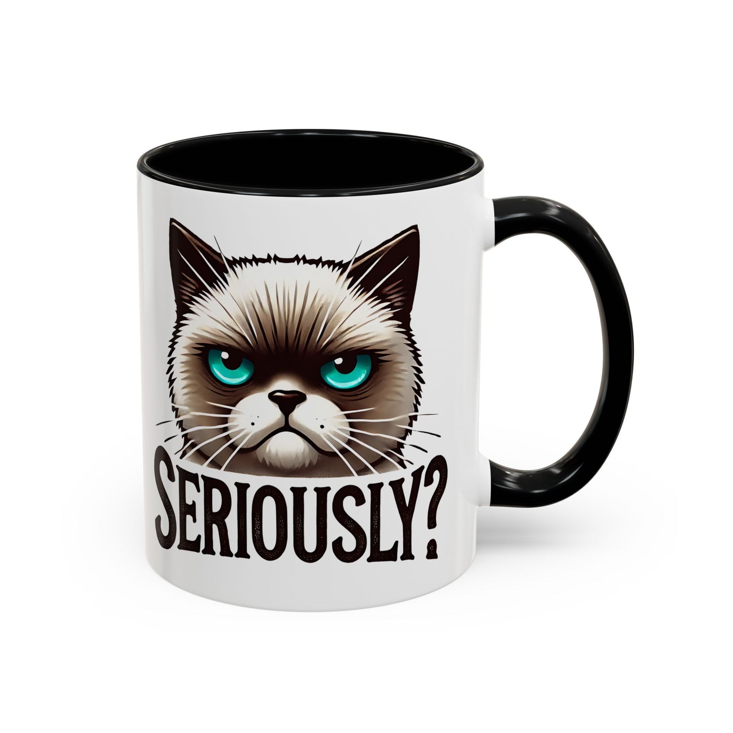 Funny Cat Accent Coffee Mug | Gift for Cat Lovers | Unique Ceramic Mug | Quirky Kitchen Decor | Humor Mug | Cat Person Gift