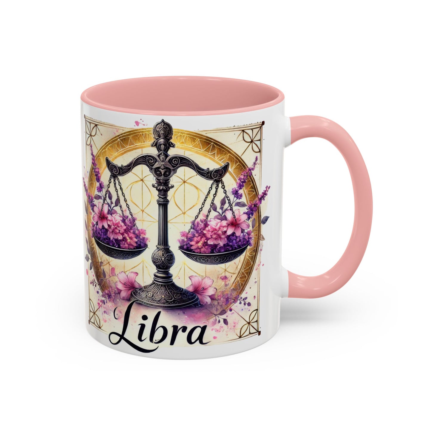 Libra Zodiac Accent Coffee Mug, Horoscope Gift for Astrology Lovers, Cute Libra Decor, Personalized Drinkware, Birthday Gift Idea