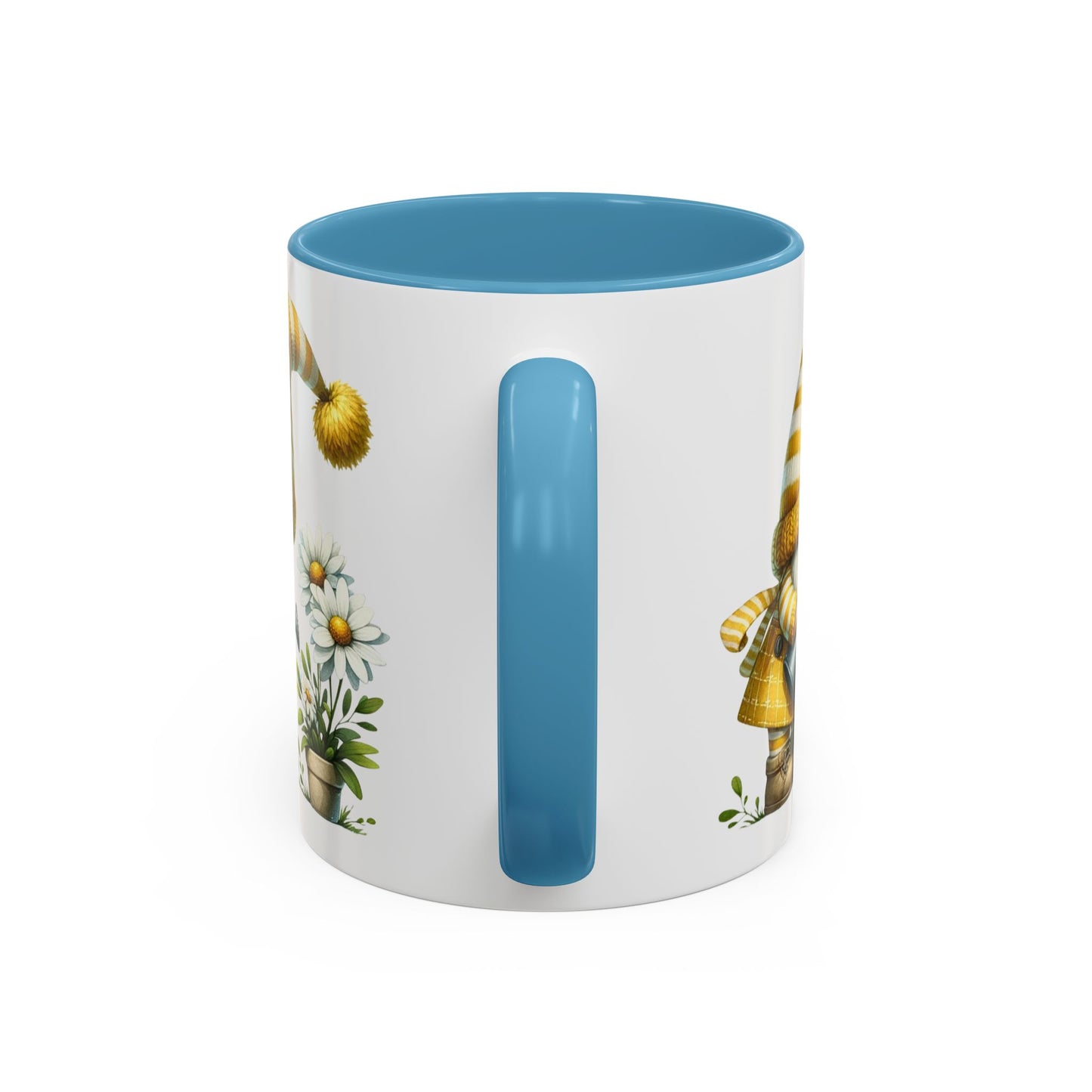 Charming Gnome Accent Coffee Mug, Cute Nature Decor, Garden Lover Gift, Springtime Coffee Cup, Whimsical Kitchenware