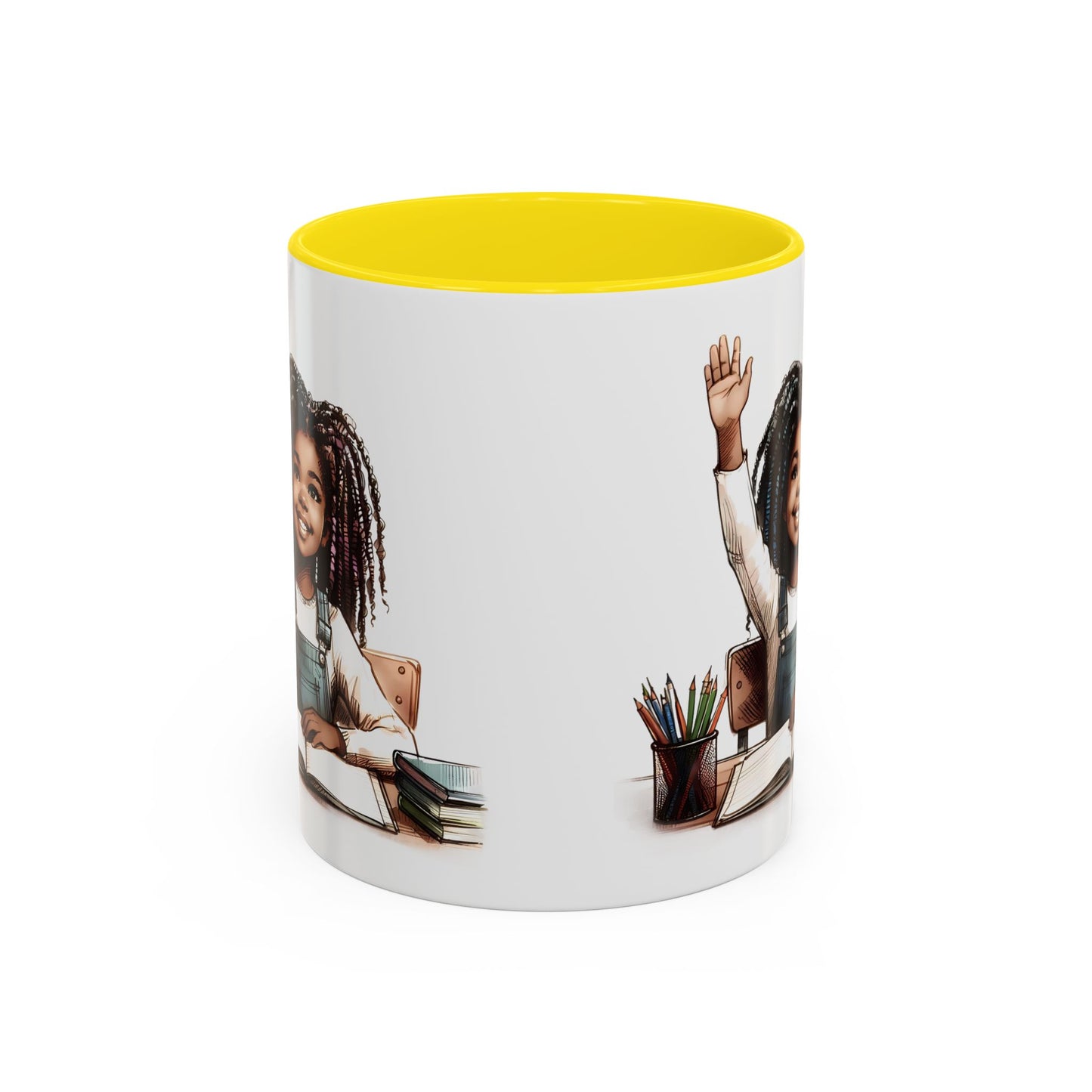 Cheerful Kids' Coffee Mug, Empowering Gift for Students, Classroom, Back to School, Fun Celebrate Learning Mug