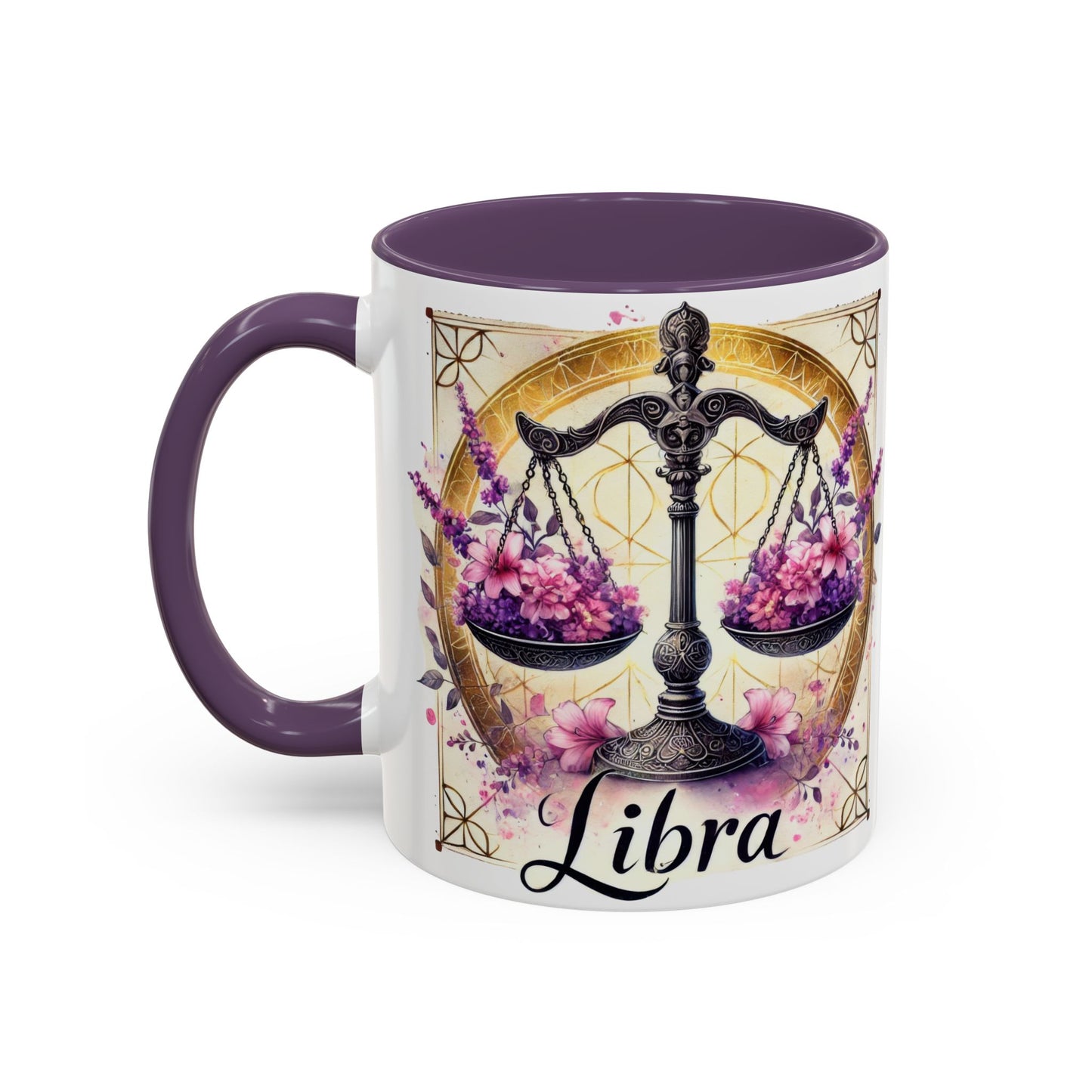Libra Zodiac Accent Coffee Mug, Horoscope Gift for Astrology Lovers, Cute Libra Decor, Personalized Drinkware, Birthday Gift Idea