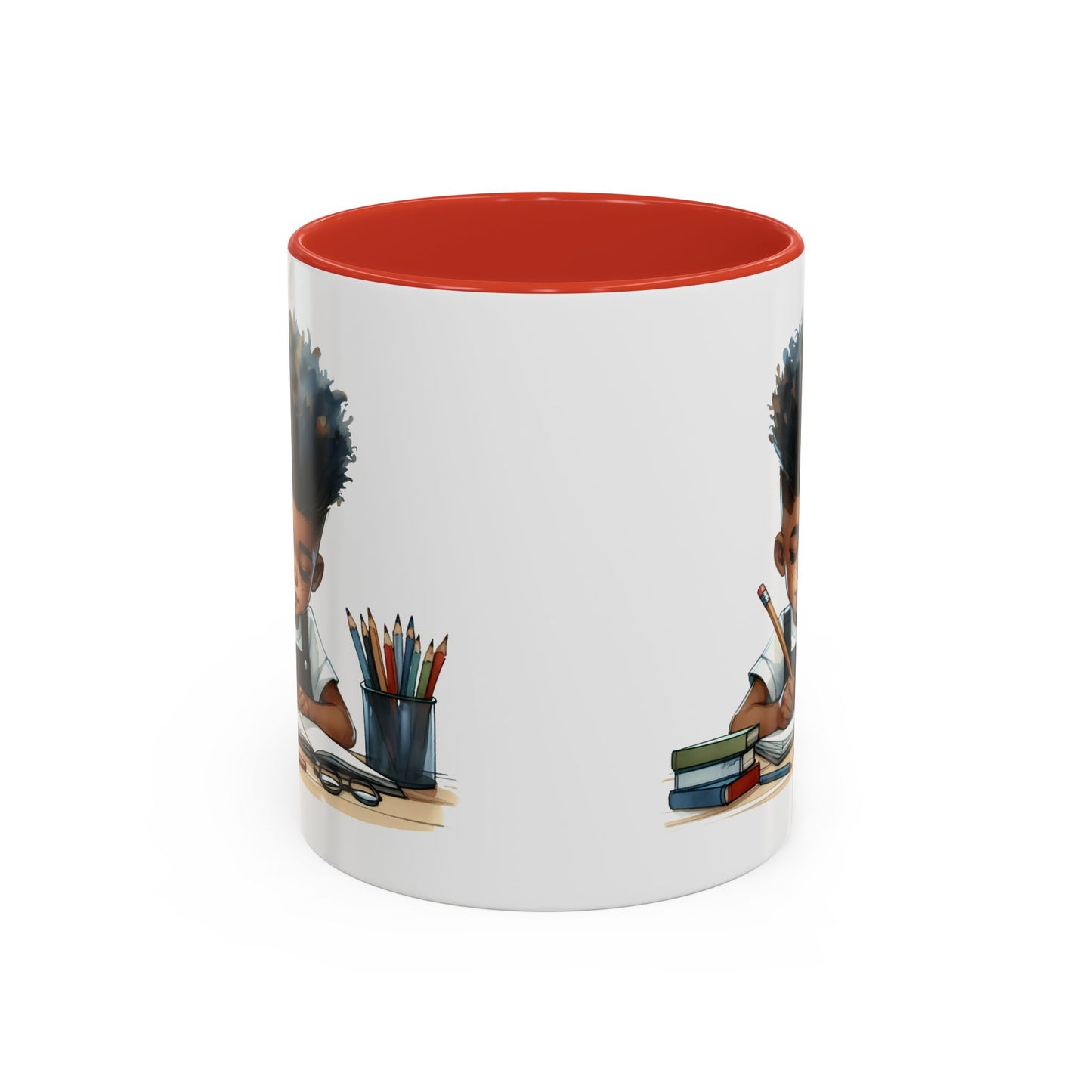 Creative Kids Coffee Mug, Black Accent Mug, Cute Student Gift, Kids Artwork Mug, Back-to-School Coffee Cup, Educational Gift Idea