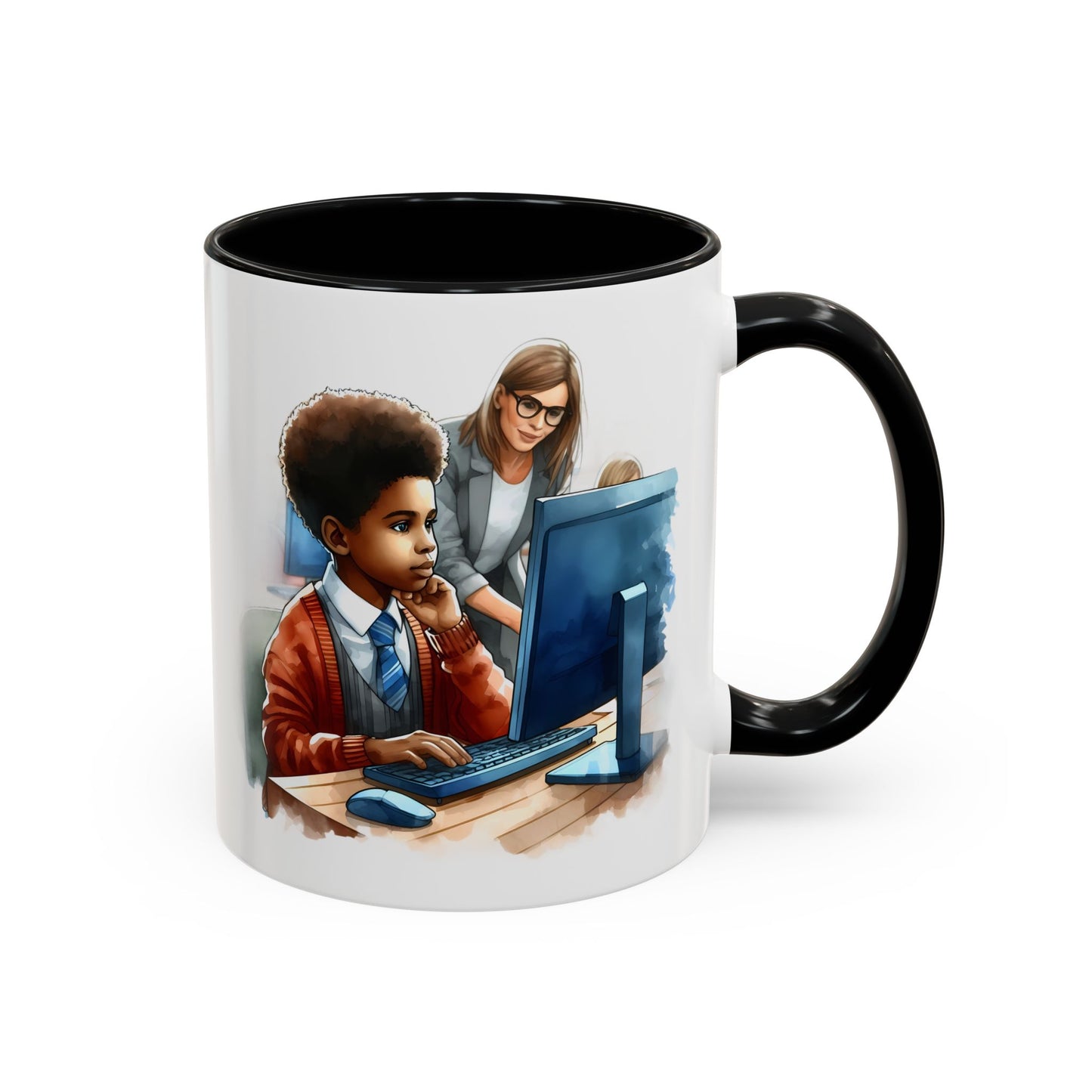 Inclusive Learning Accent Coffee Mug, Motivational Teacher Gift, Educational Office Decor, Student Appreciation, Classroom Supplies