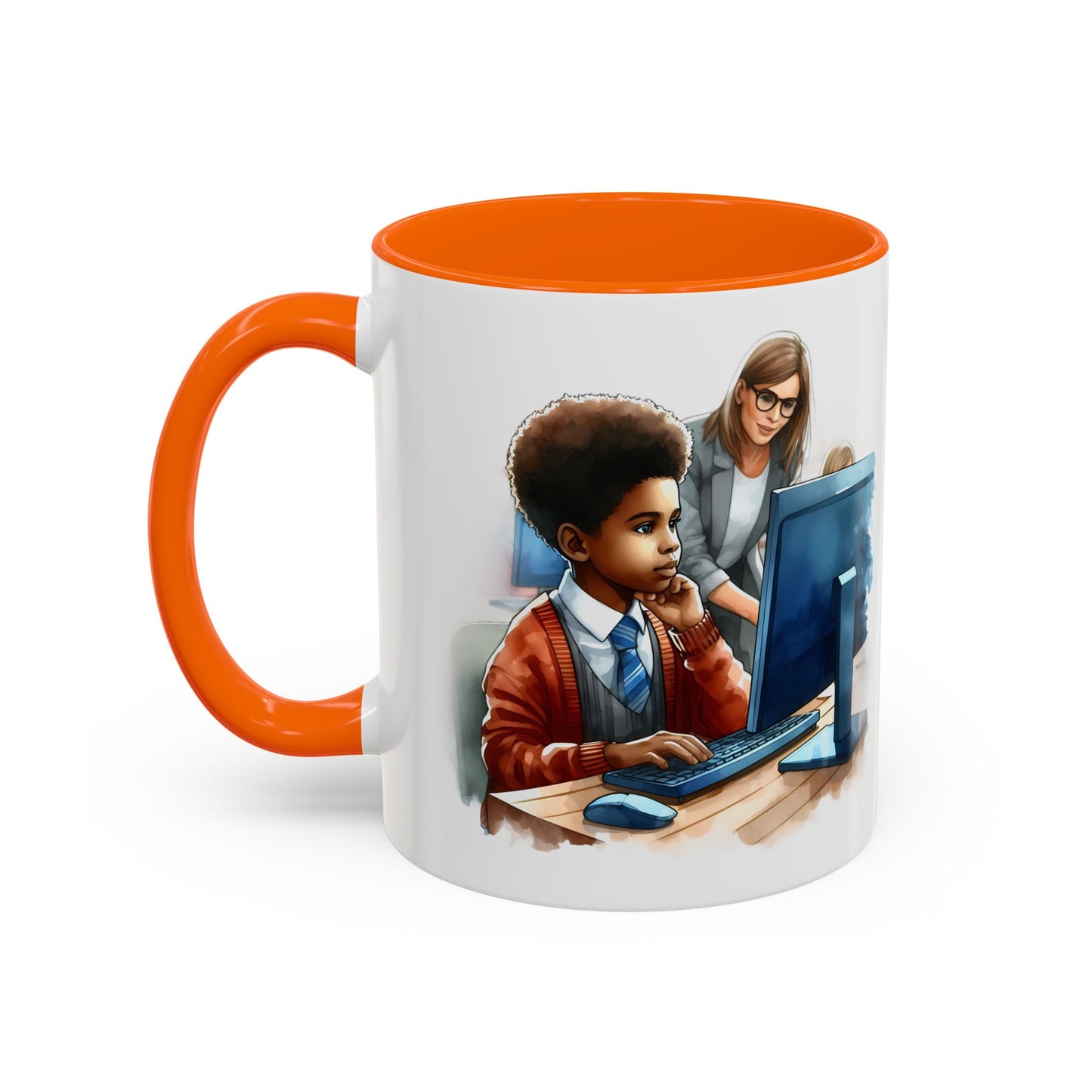 Inclusive Learning Accent Coffee Mug, Motivational Teacher Gift, Educational Office Decor, Student Appreciation, Classroom Supplies