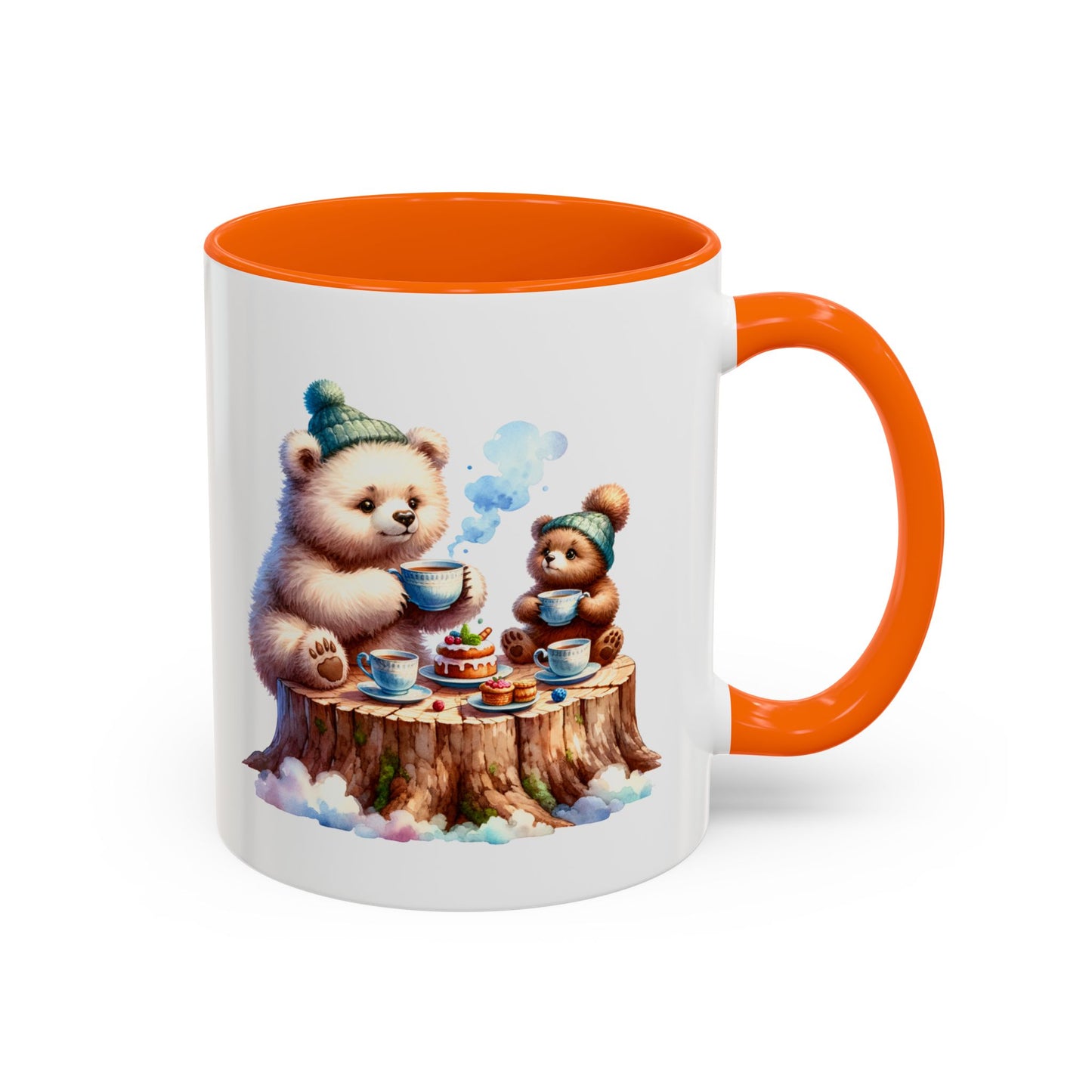Whimsical Bear Tea Party Mug | Cute Animal Lover Coffee Cup, Gift for Kids, Nursery Decor, Birthday, Holiday Essentials