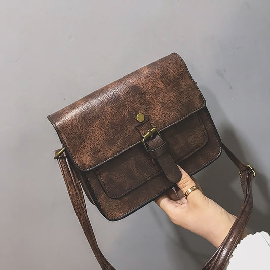Vintage Women Flap Fashion Casual Leather Shoulder Bag