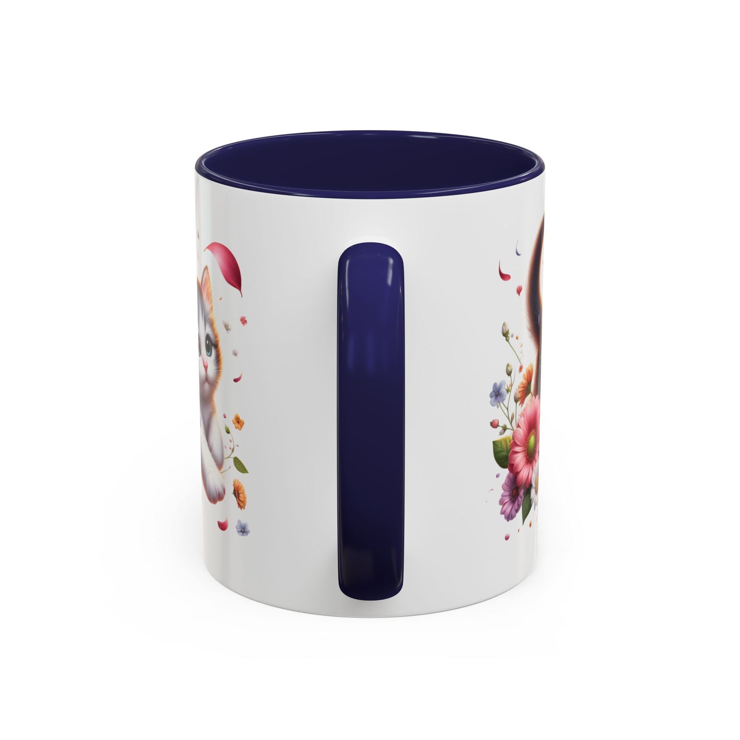 Whimsical Cat Coffee Mug | Cute Pet Lovers Gift | Floral Design | 11 & 15oz | Perfect for Birthdays, Anniversaries, Cat Enthusiasts