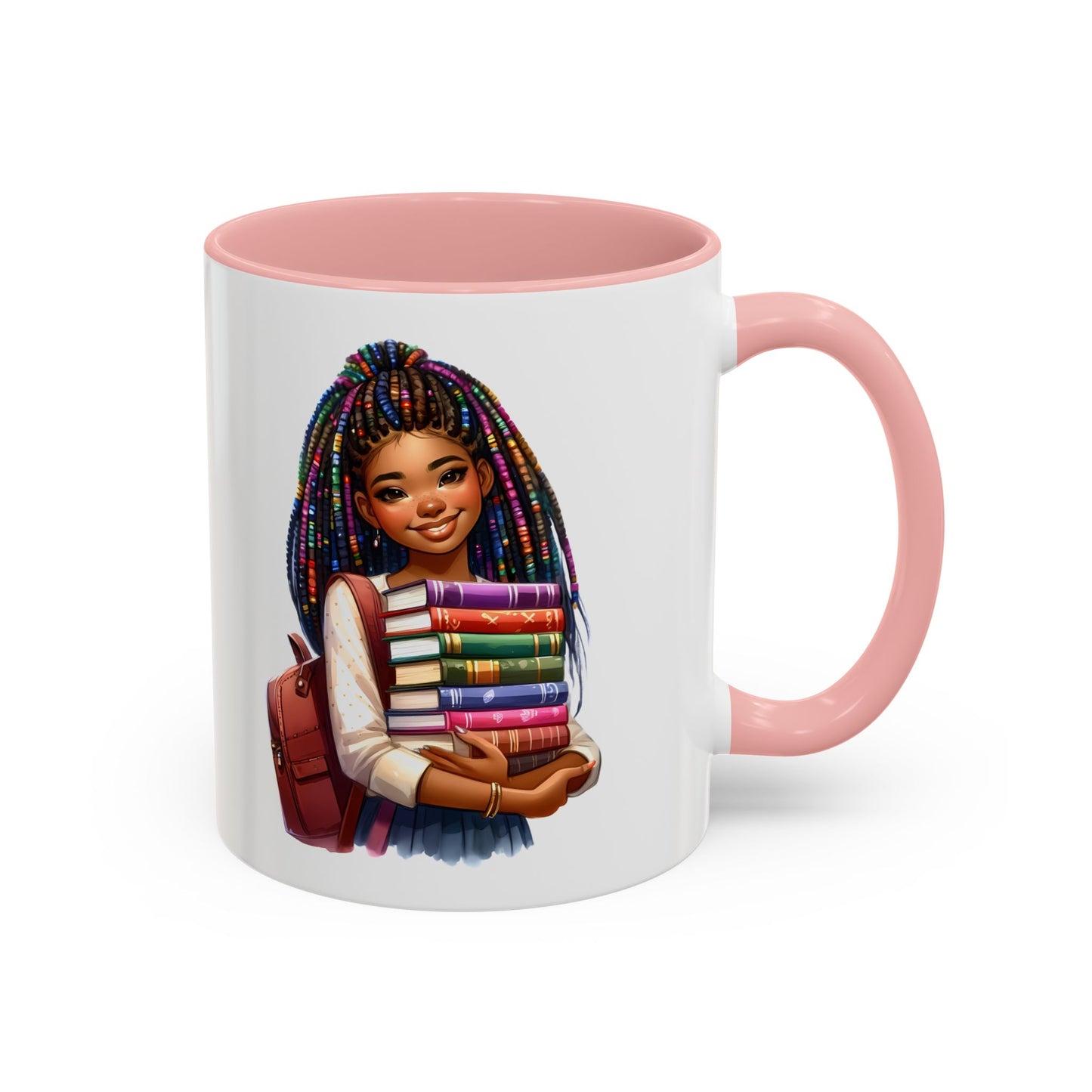 Empowering Accent Coffee Mug - Motivational Gift for Students, Back to School, Afrocentric Mug, Inspirational Drinkware, Colorful Coffee Cup