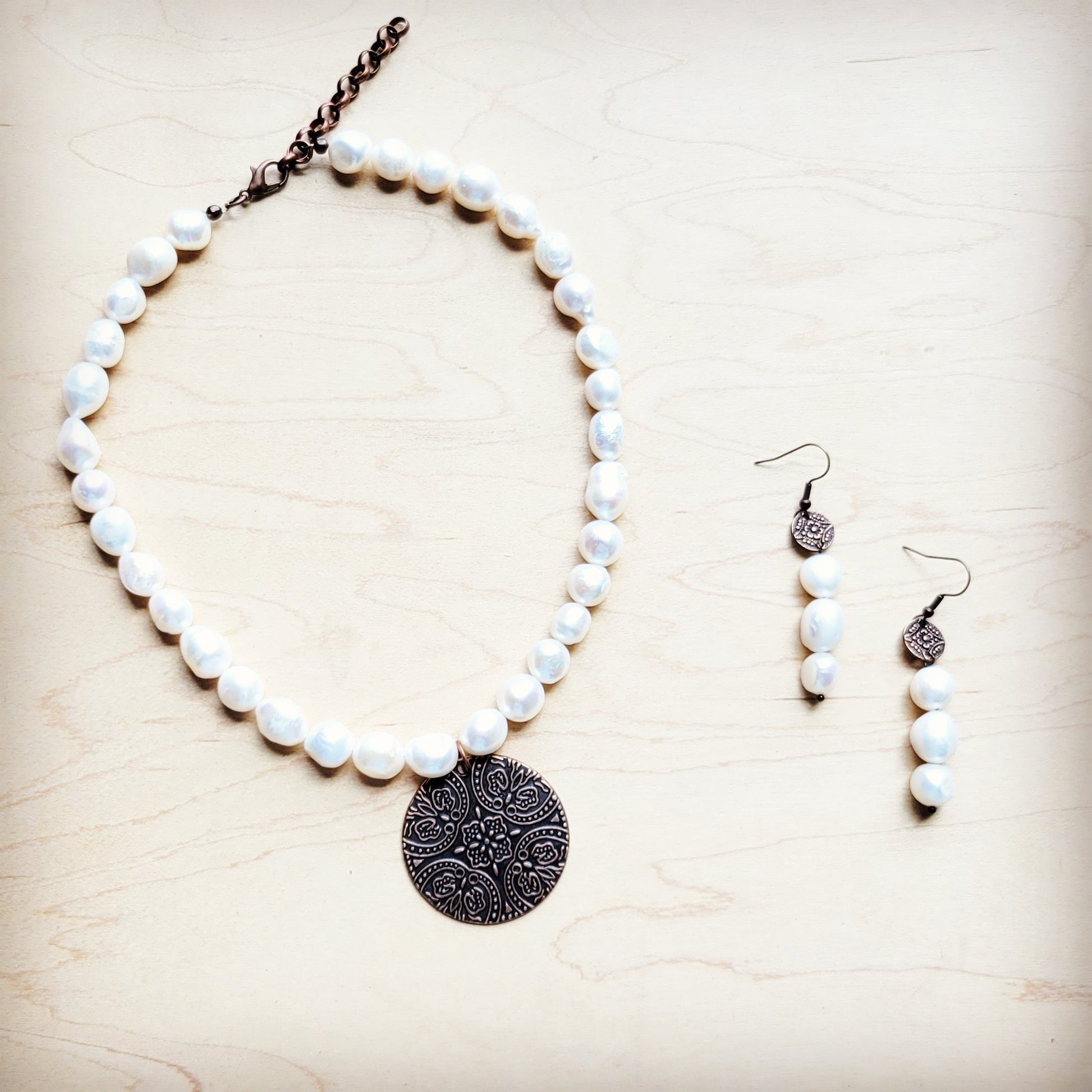 Genuine Freshwater Potatoe Pearl Earrings Wedding Collection 220i-1