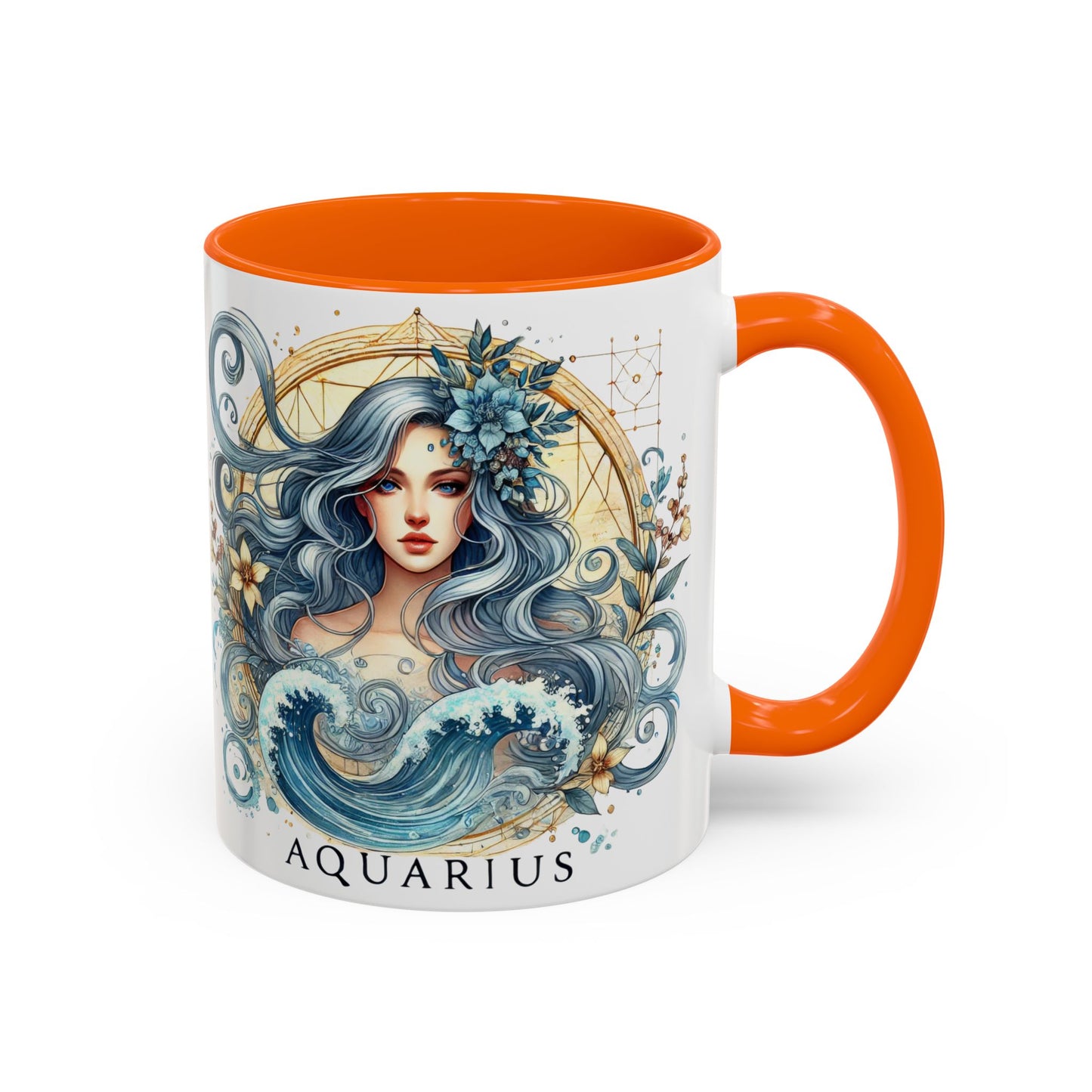 Astrological Aquarius Coffee Mug - Zodiac Sign Design, Perfect for Astrology Lovers