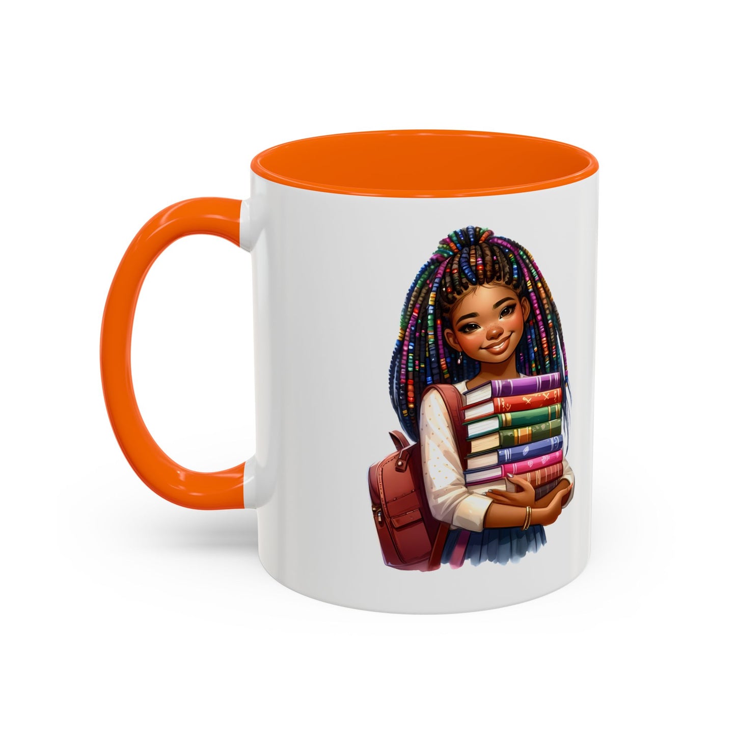 Empowering Accent Coffee Mug - Motivational Gift for Students, Back to School, Afrocentric Mug, Inspirational Drinkware, Colorful Coffee Cup