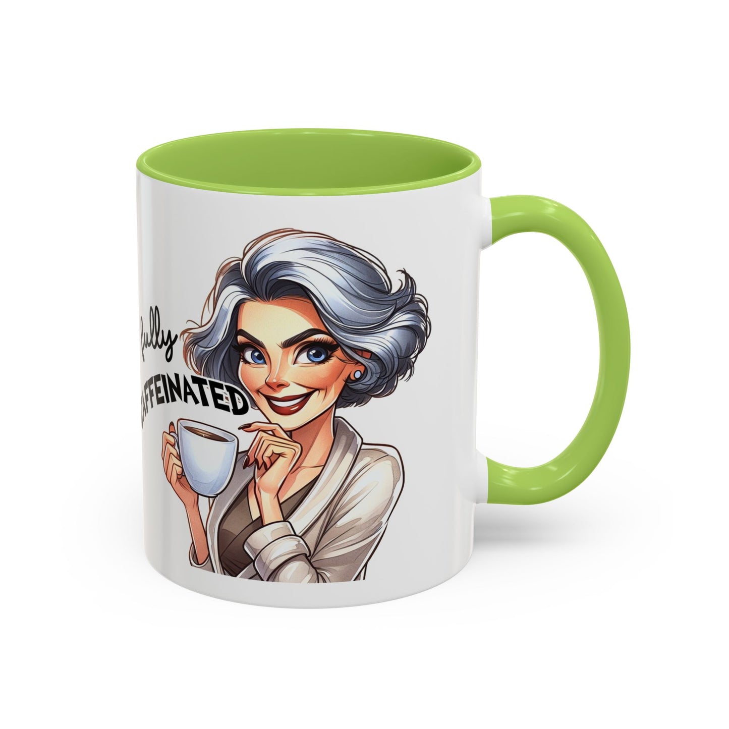 Fully Caffeinated Accent Mug - Fun Coffee Cup for Coffee Lovers, Unique Gift for Tea Drinkers, Funny Kitchen Decor, Motivational Mug, [...]