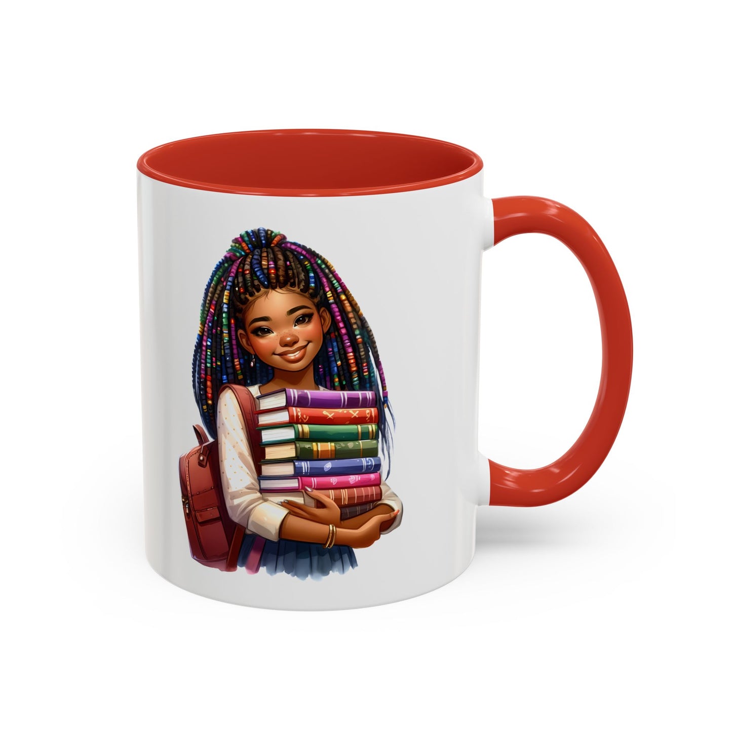 Empowering Accent Coffee Mug - Motivational Gift for Students, Back to School, Afrocentric Mug, Inspirational Drinkware, Colorful Coffee Cup