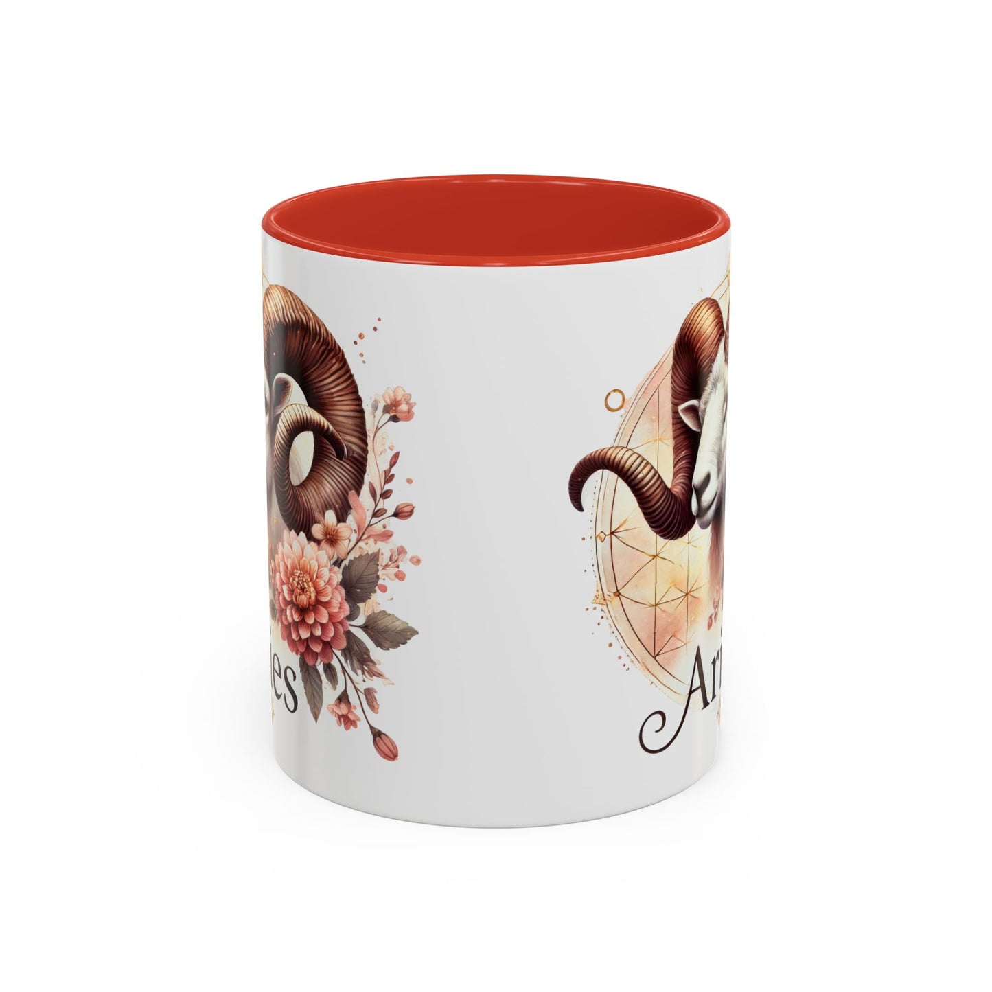 Aries Zodiac Coffee Mug - Astrological Floral Design - Perfect Gift for Astrology Lovers