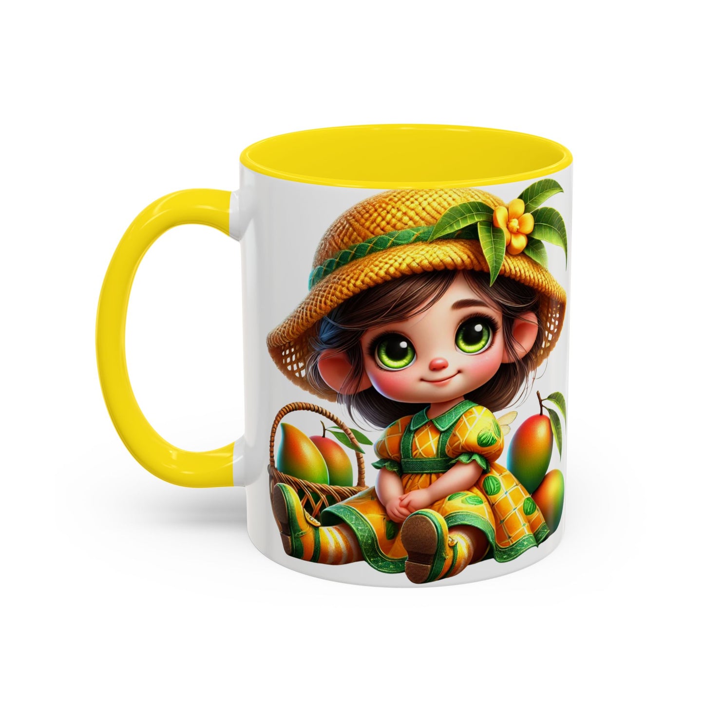Whimsical Fruit-Themed Accent Coffee Mug - 11 & 15oz