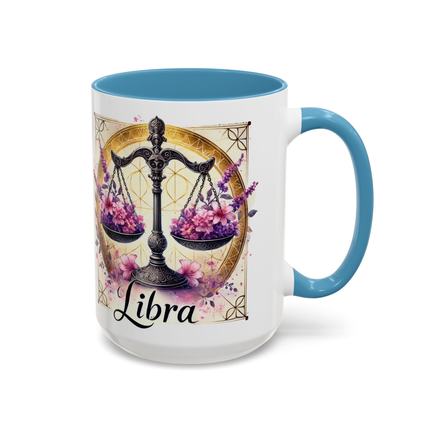Libra Zodiac Accent Coffee Mug, Horoscope Gift for Astrology Lovers, Cute Libra Decor, Personalized Drinkware, Birthday Gift Idea