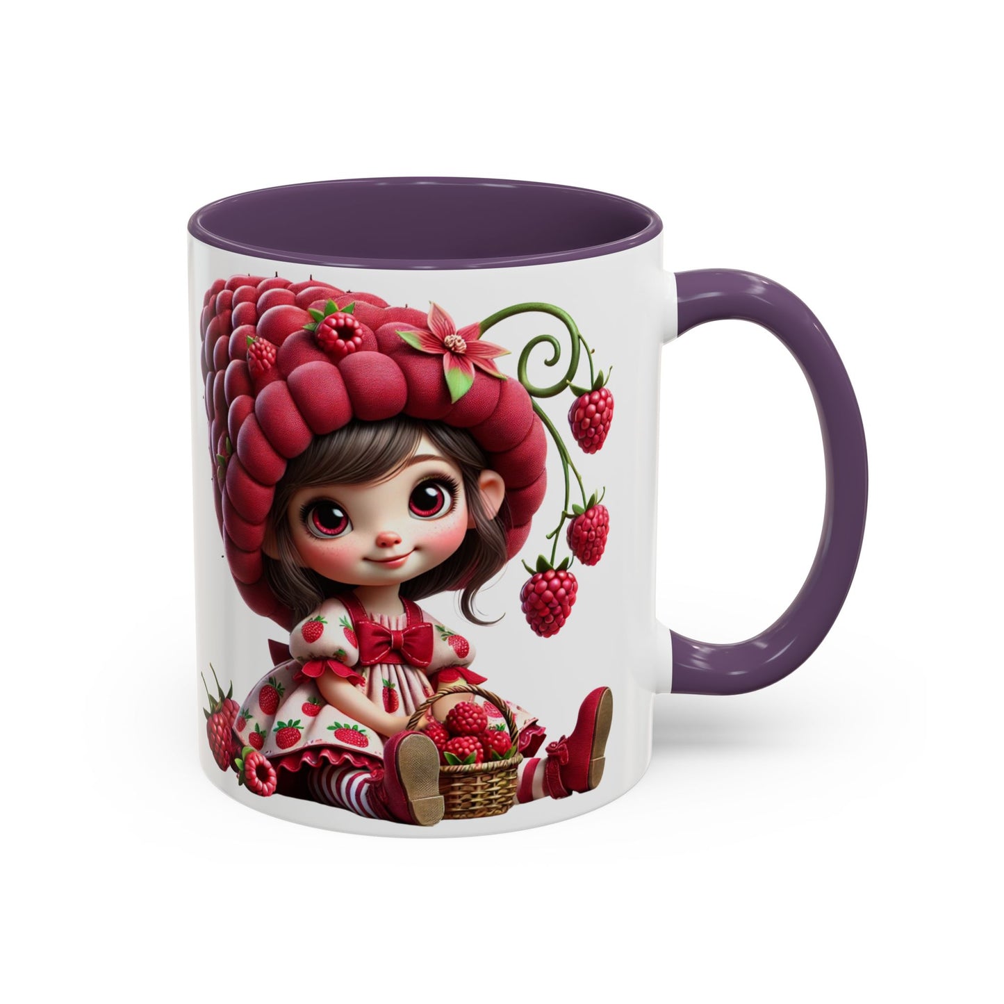 Whimsical Berry Girl Coffee Mug - Perfect for Berry Lovers!
