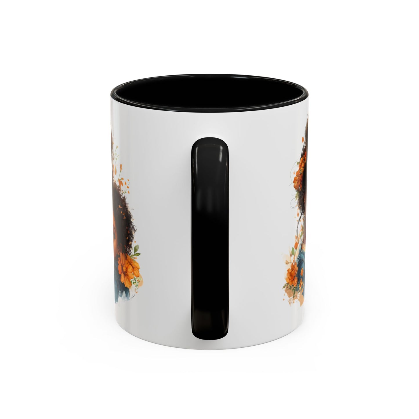 Embrace Love Accent Coffee Mug, Floral Mug, Motherhood Gift, Family Bonding, Personalized Drinkware