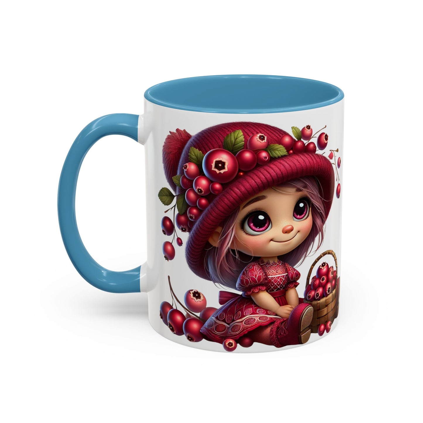 Whimsical Berry Girl Coffee Mug - Cute 11oz & 15oz Designs