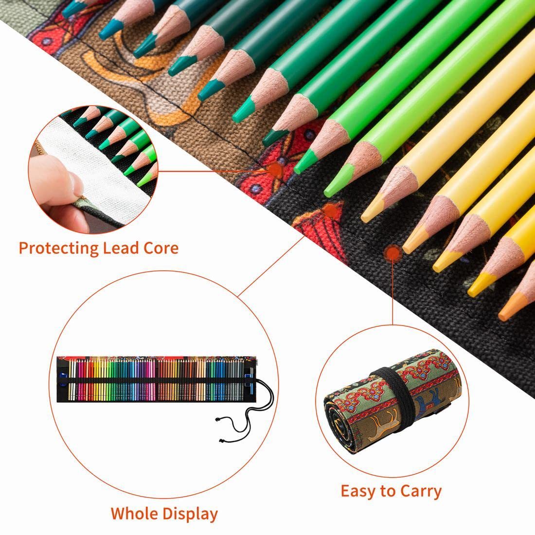 Oily Colored Pencil Round Brush Pot Color Lead Only For Art Painting Child Drawing