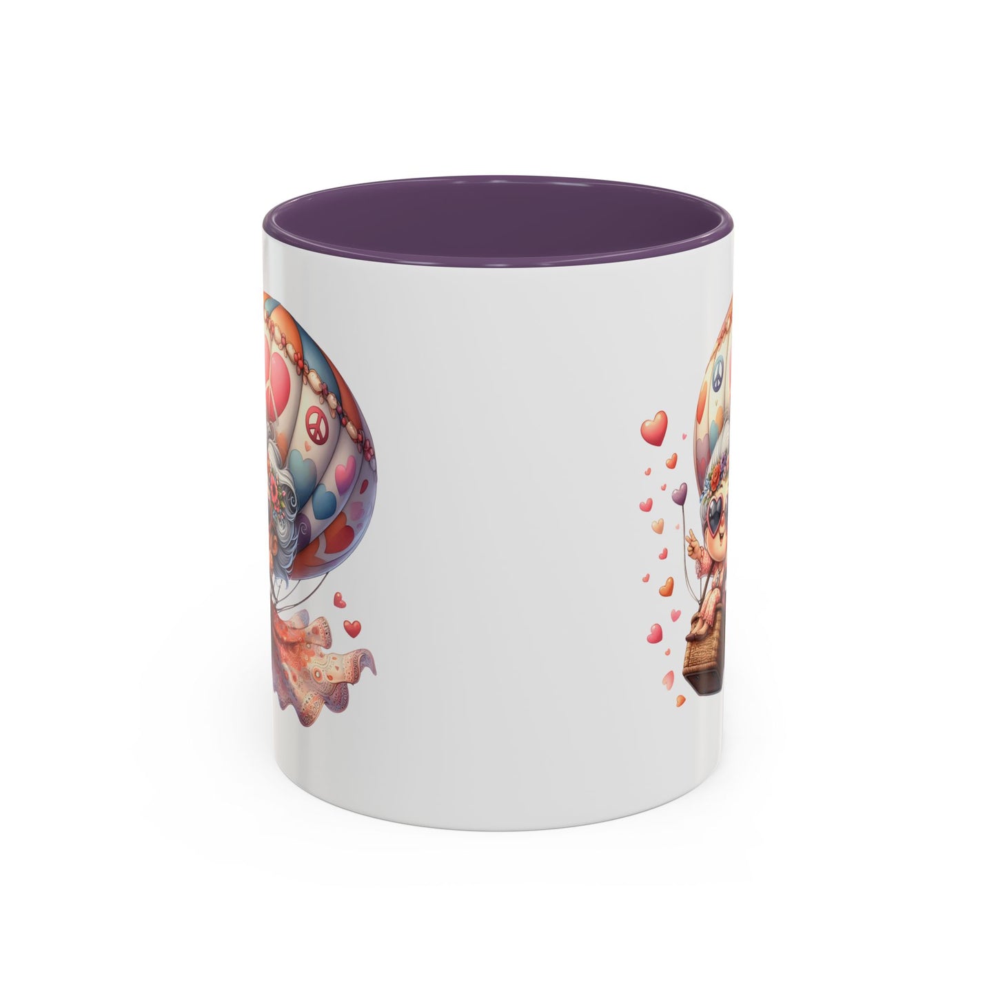 Whimsical Hot Air Balloon Coffee Mug, Cute Couple Mug, Gift for Coffee Lovers, Tea Lover's Gift, Valentine's Day Mug, Birthday Gift