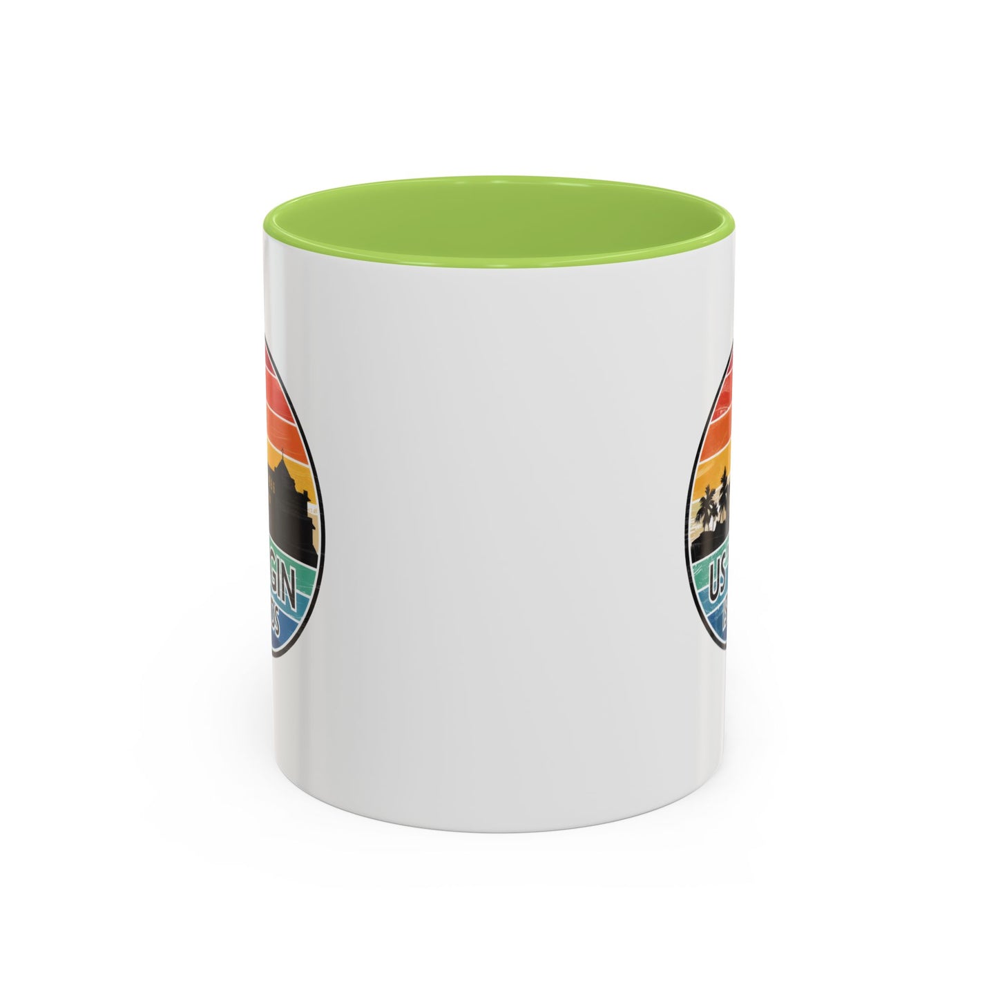 Tropical Landscape Coffee Mug, US Virgin Islands Mug, Travel Souvenir Cup, Beach Lover Gift, Vacation Keepsake, Colorful Accent Mug