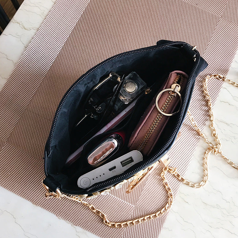 Fashionable Light Luxury Diamond Ring Single-shoulder Diagonal Bag