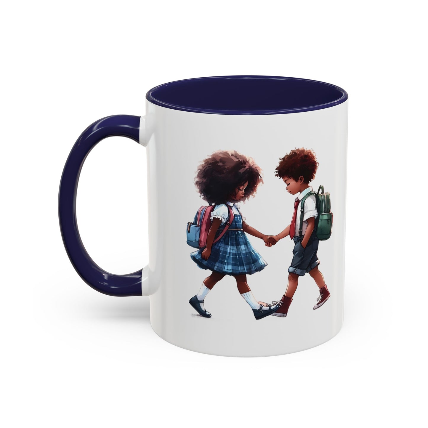 Heartwarming Kids Friendship Coffee Mug, Cute Kid Artwork Mug, Back to School Gift, Family Gift, Coffee Lover Gift