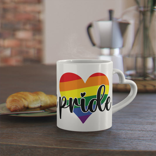 Heart-Shaped Pride Mug - Celebrate Love and Inclusivity