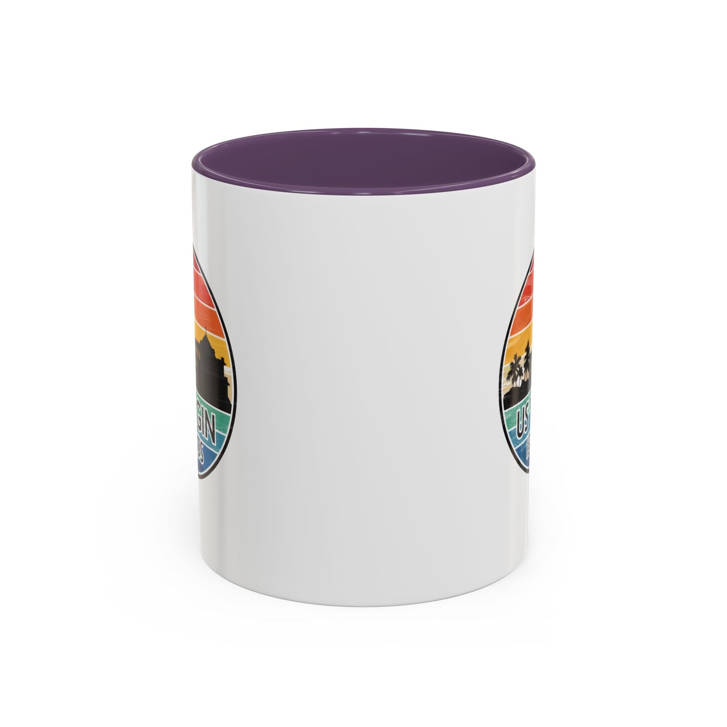 Tropical Landscape Coffee Mug, US Virgin Islands Mug, Travel Souvenir Cup, Beach Lover Gift, Vacation Keepsake, Colorful Accent Mug