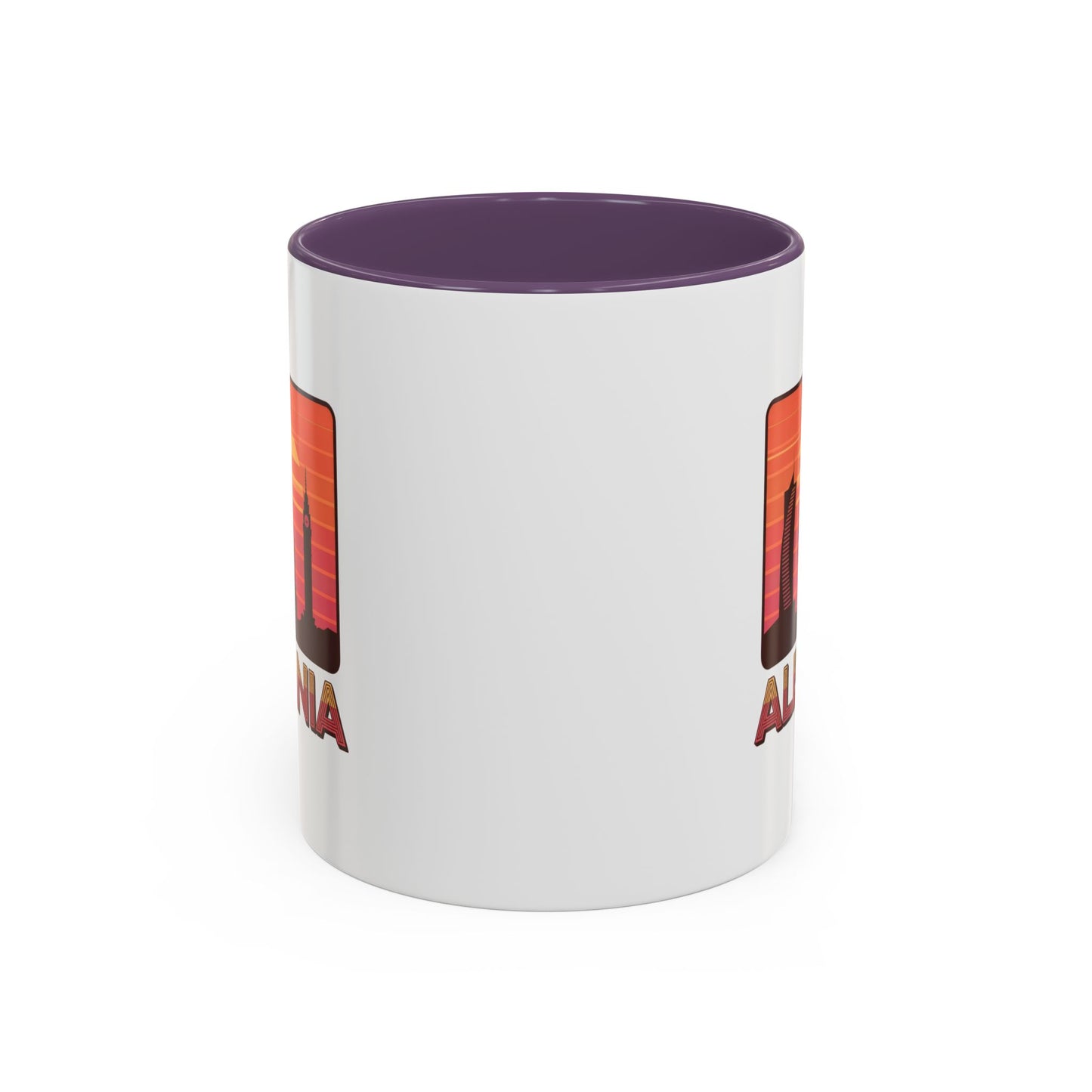 Albania Sunrise Accent Coffee Mug | Retro Travel Mug | Gift for Coffee Lovers | Unique Home Decor | Custom Souvenir for Albania Enthusiasts