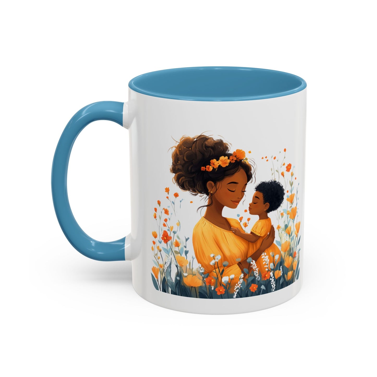 Blooming Love Mug: Floral Mom & Child Design, Perfect for Mothers Day, Family Gifts, Cozy Mornings, Tea Lovers, Coffee Time