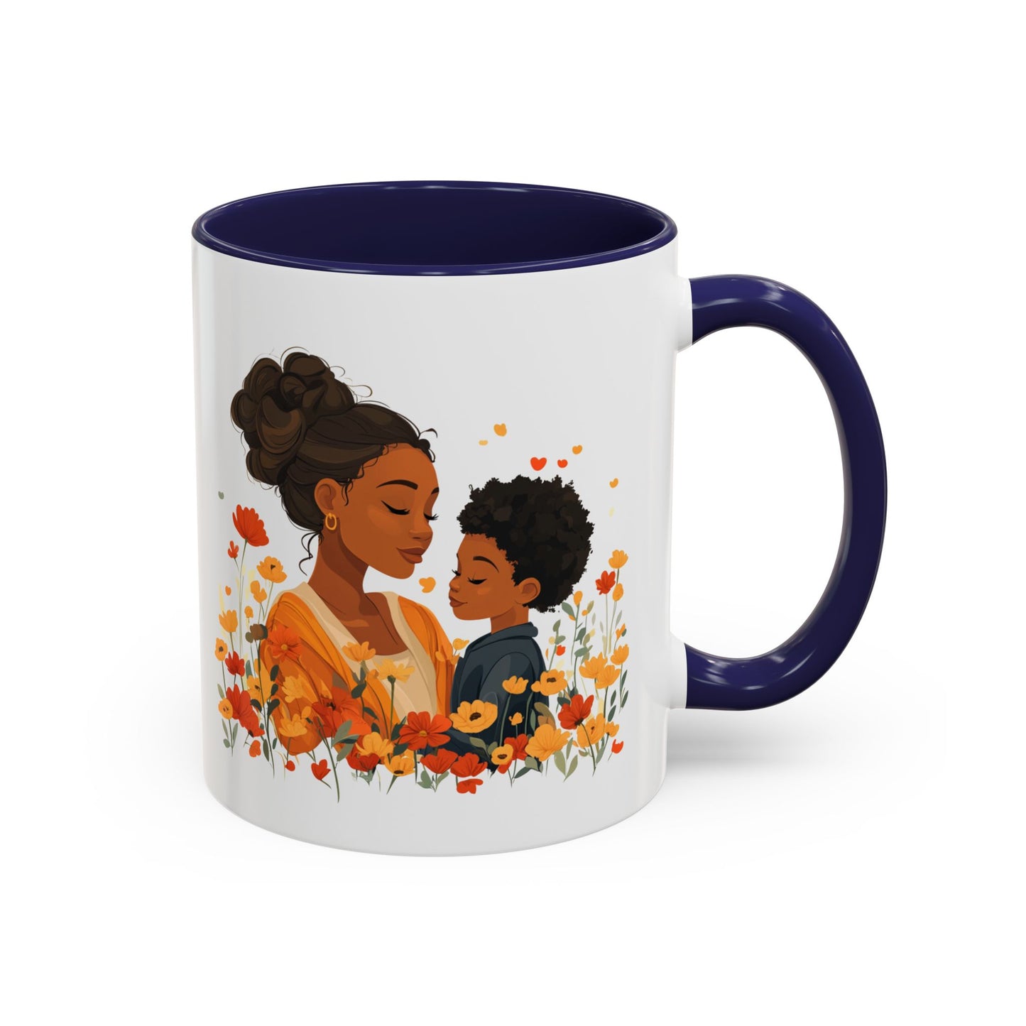 Warm Embrace Floral Coffee Mug - Perfect Gift for Moms, Mother's Day, Family Love, Cozy Mornings, Mom and Child Duo