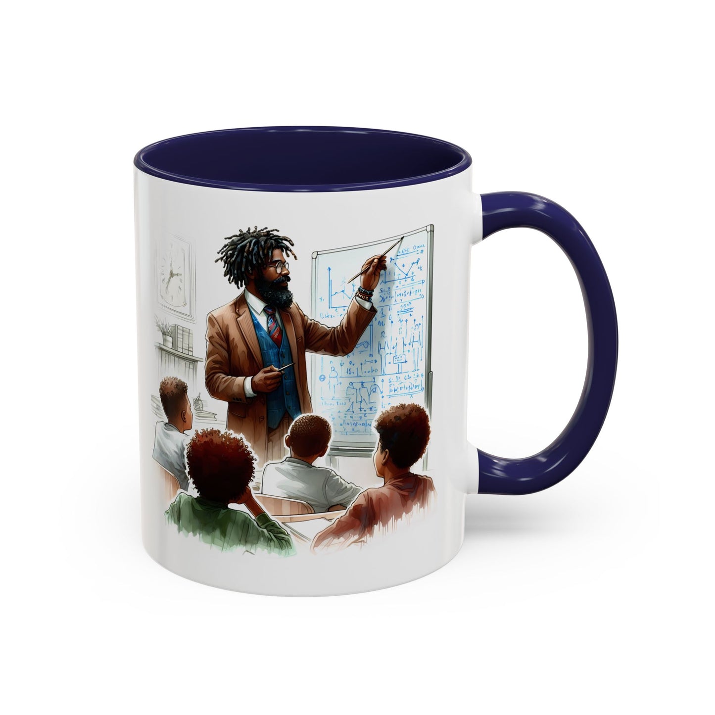 Inspirational Teacher Coffee Mug, Motivational Gift, Black Accent, Education Decor, Classroom Humor, Stylish Drinkware