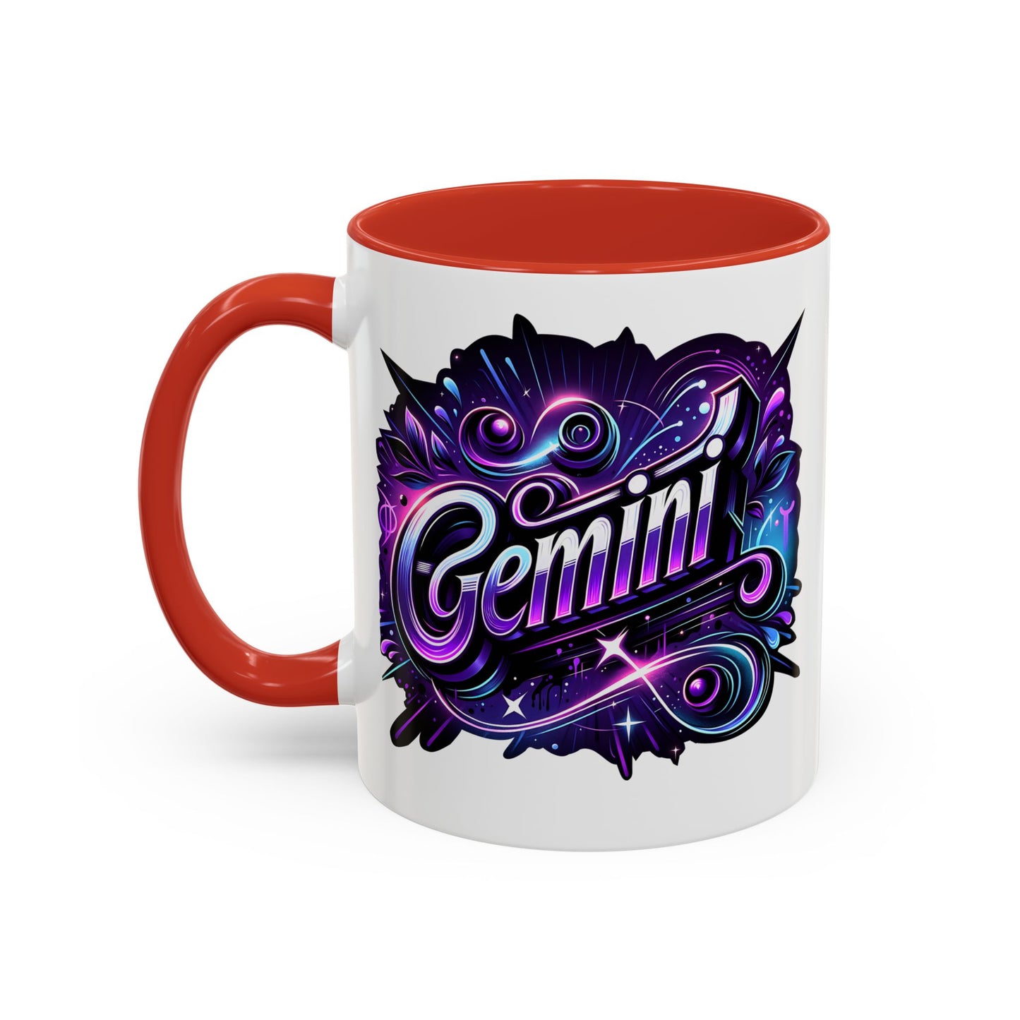 Gemini Accent Coffee Mug - Colorful Astrology Mug, Horoscope Gift, Zodiac Lover's Mug, Unique Coffee Cup, Personalised Birthday Gift