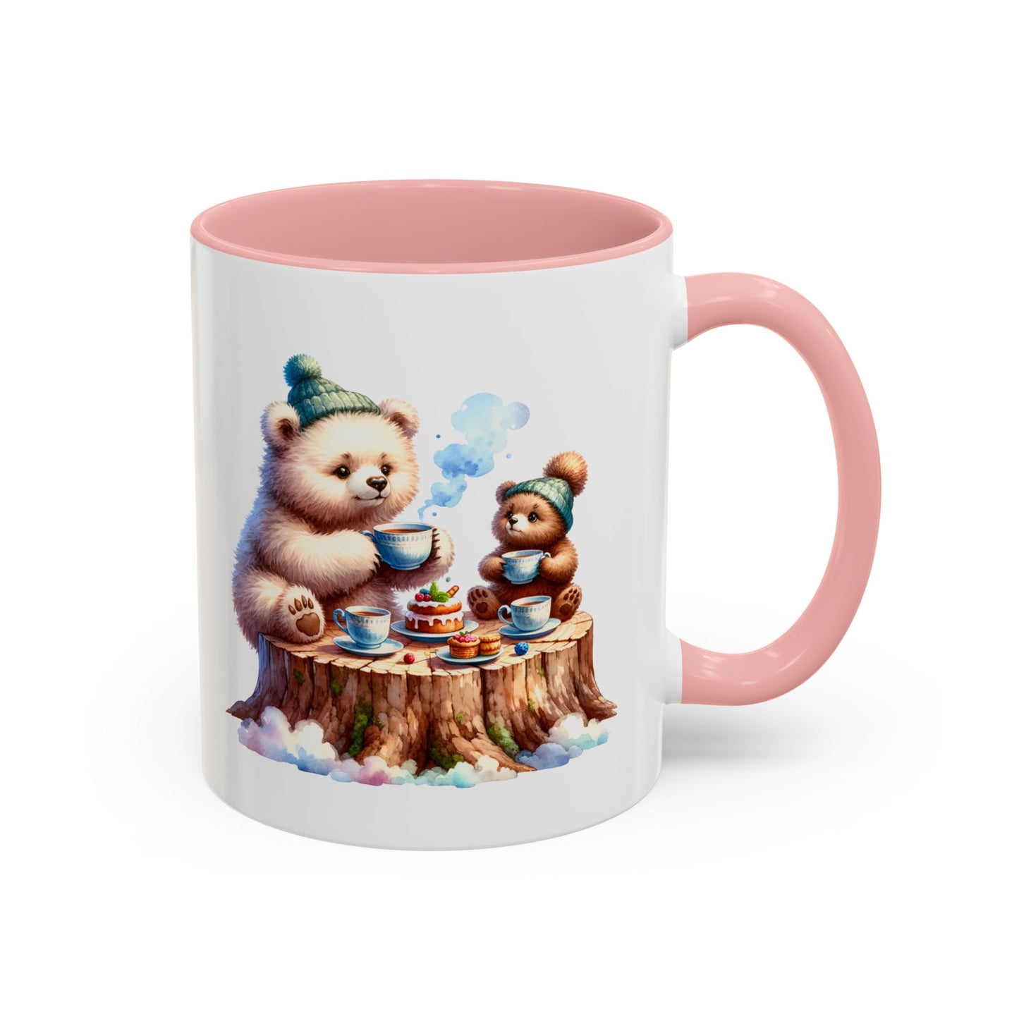 Whimsical Bear Tea Party Mug | Cute Animal Lover Coffee Cup, Gift for Kids, Nursery Decor, Birthday, Holiday Essentials