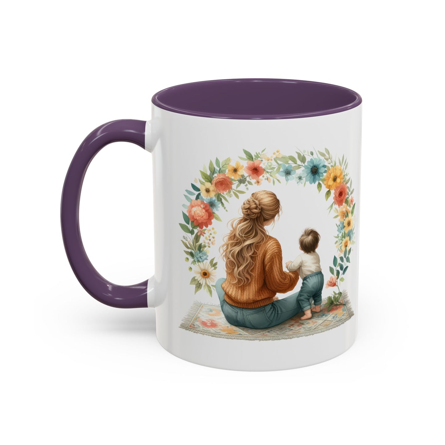 Warm Floral Family Coffee Mug - Perfect Gift for Moms, Home Decor, Cozy Vibes, Mother's Day, Tea Lovers, Baby Showers