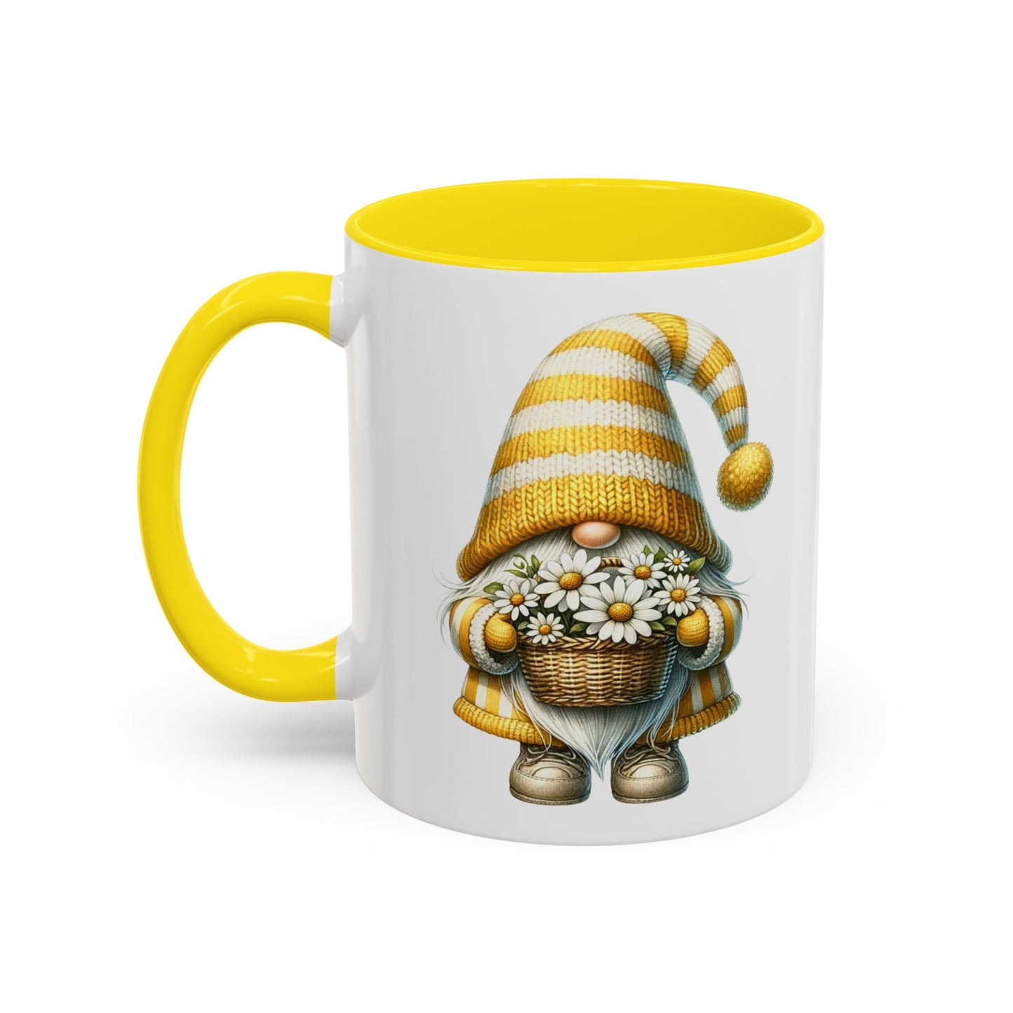 Cheerful Gnome Accent Mug - Perfect for Coffee Lovers, Housewarming Gifts, Spring Decor, Unique Mug Gift, Merry Moments