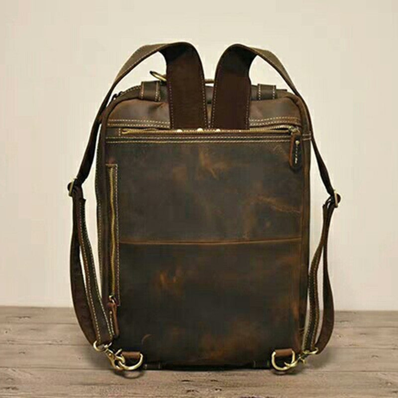 Men's Genuine Leather Hand-held One Shoulder Messenger Bag