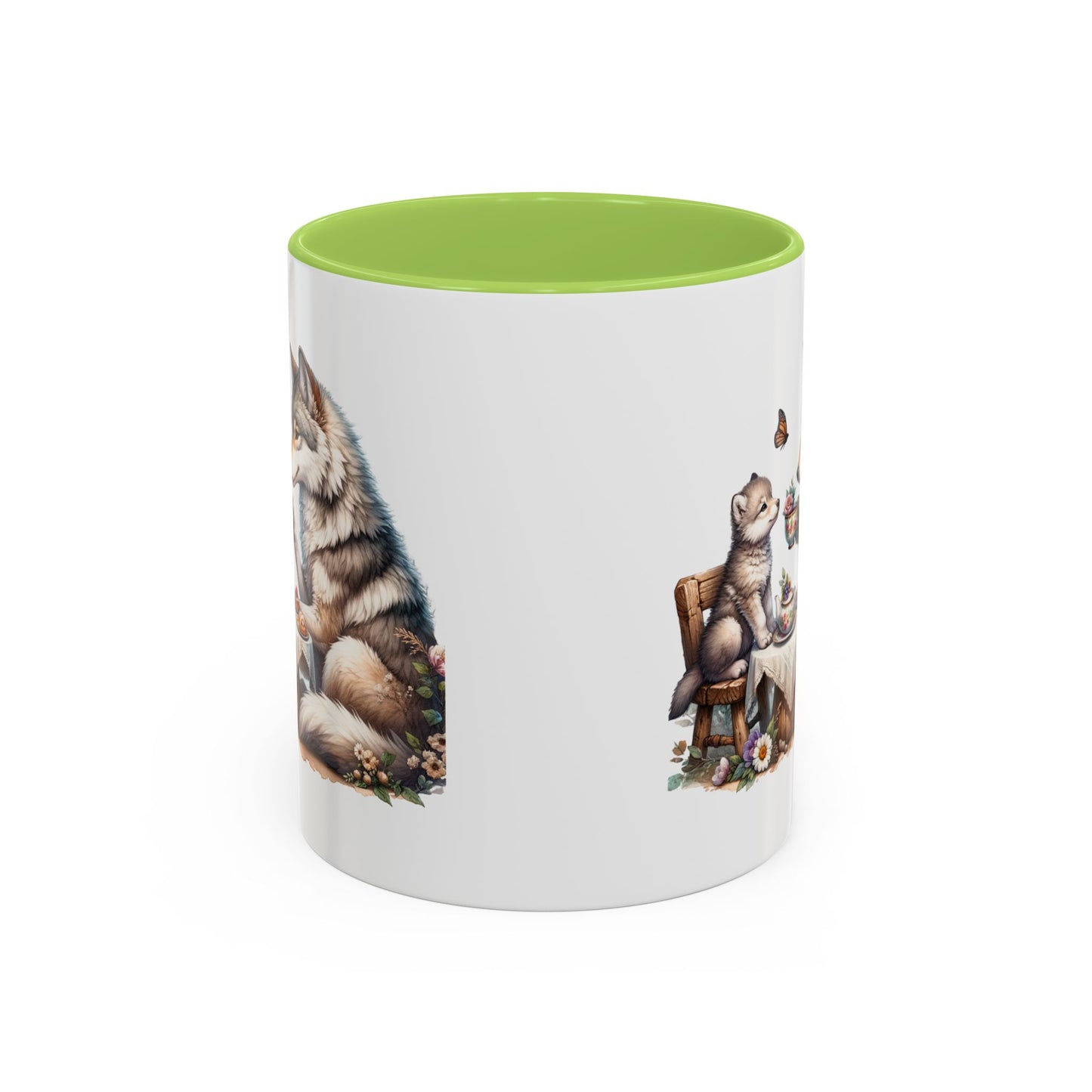 Whimsical Wolf Tea Time Mug | Cute Animal Coffee Cup, Gifts for Animal Lovers, Home Decor, Cozy Kitchen, Unique Gift Idea