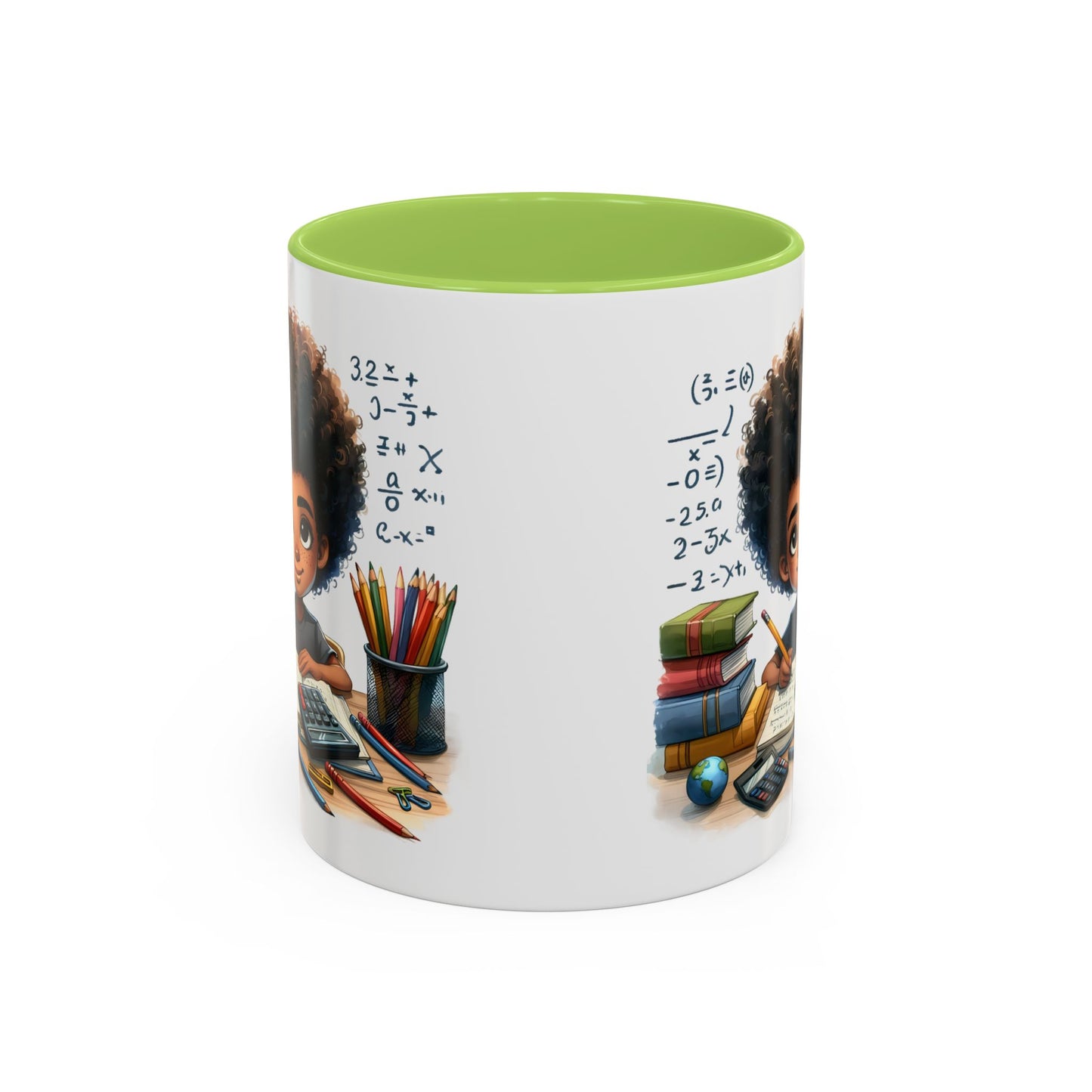 Cute Academic Accent Coffee Mug - Fun Mug for Students, Personalized Teacher Gift, Unique Gift for Scholars, Black Mug with Artwork