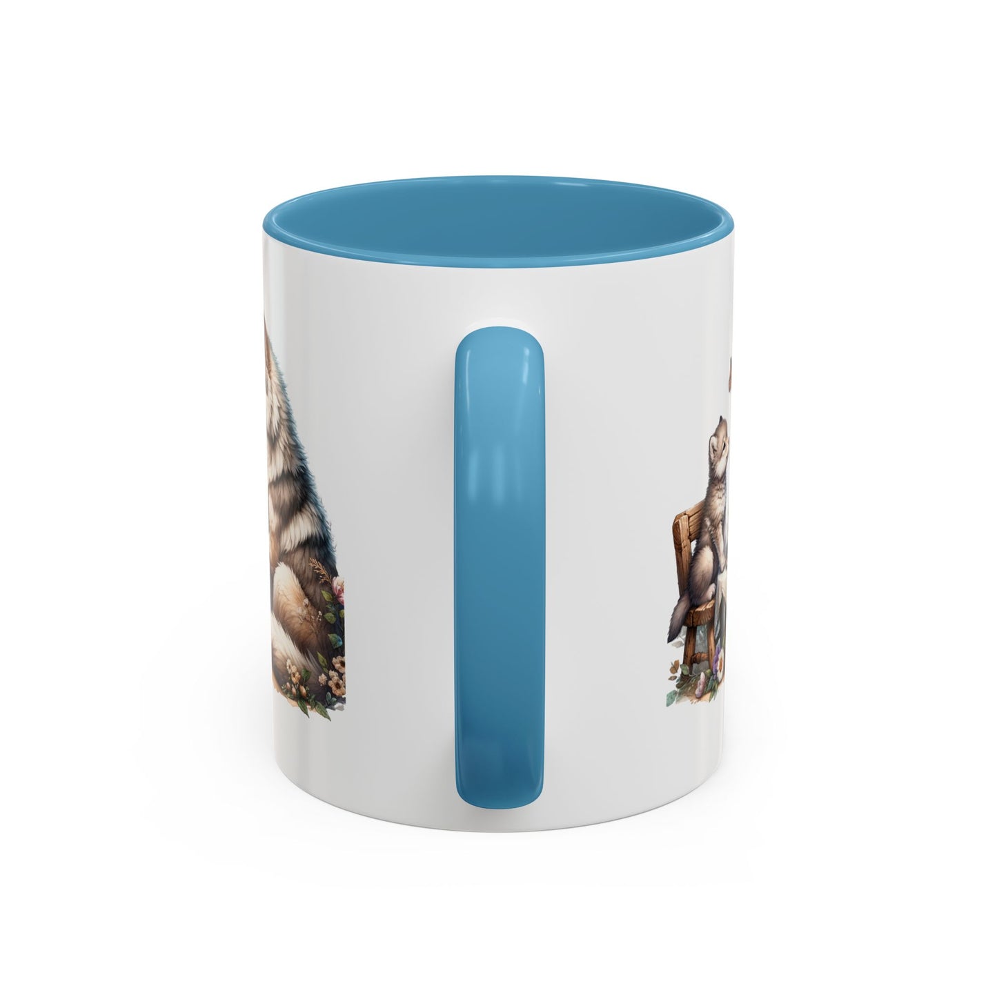 Whimsical Wolf Tea Time Mug | Cute Animal Coffee Cup, Gifts for Animal Lovers, Home Decor, Cozy Kitchen, Unique Gift Idea