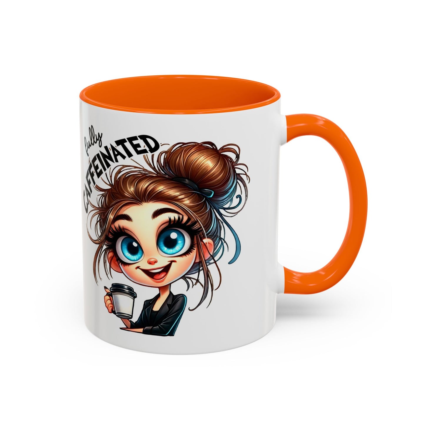 Cute Caffeinated Coffee Mug, Fun Gift for Coffee Lovers, Cute Mug for Home Office, Perfect for Birthdays, Holidays, Relaxation