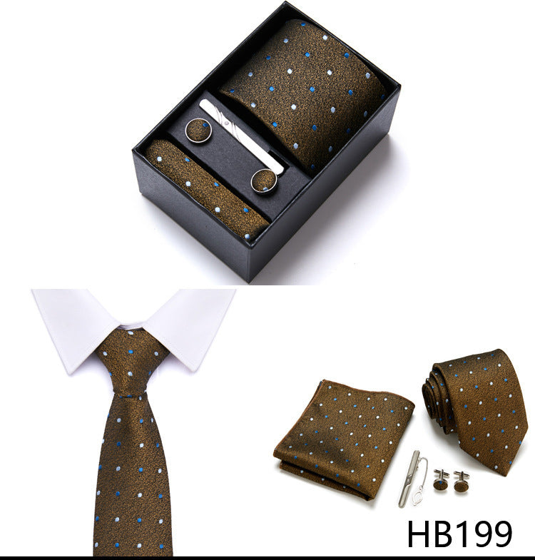 Men's Business Formal Tie Six-piece Set Gift Box
