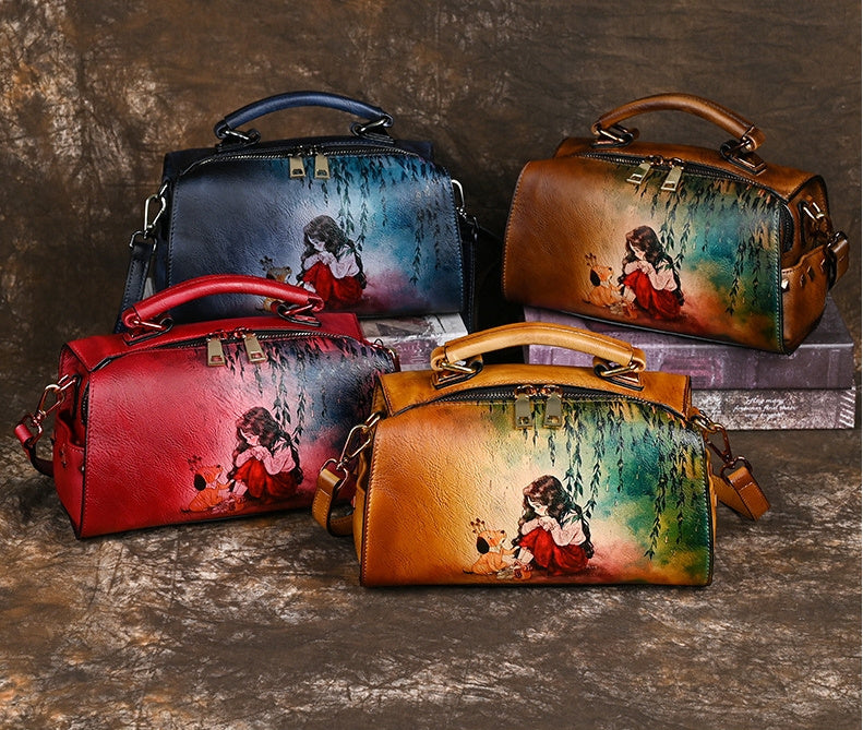 Handdrawn Gradient Women's Handheld Multifunctional Single Shoulder Diagonal Span Large Capacity JFA UNIjuntos Entreprise