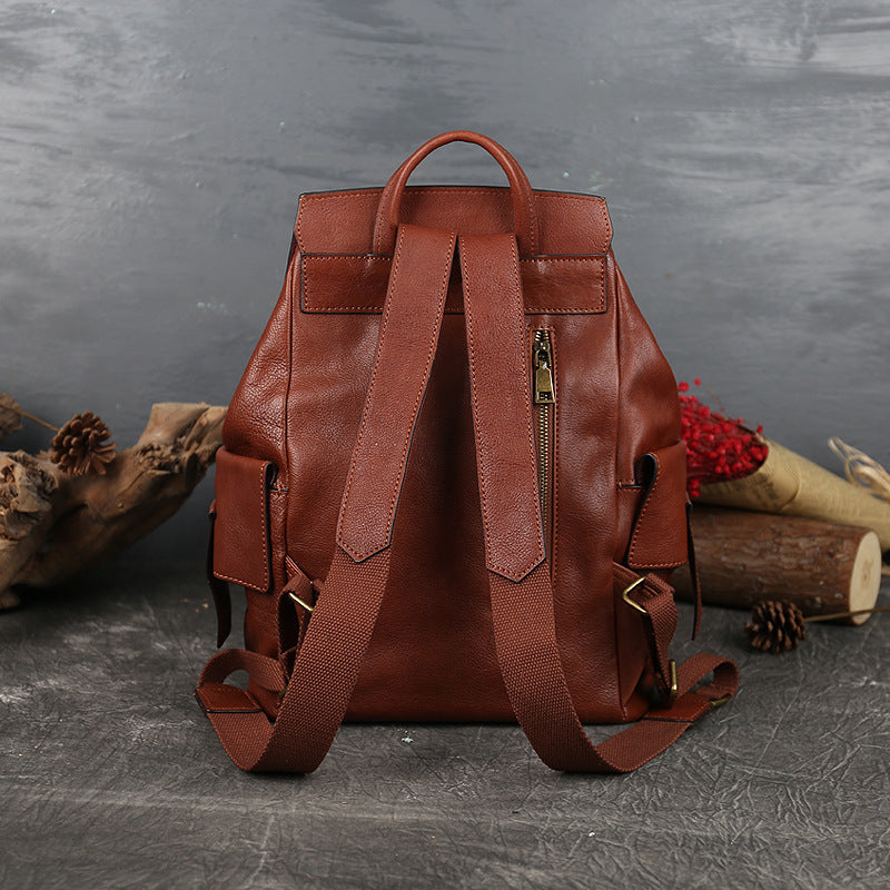 Summer New Retro National Style Genuine Leather Women's Bag
